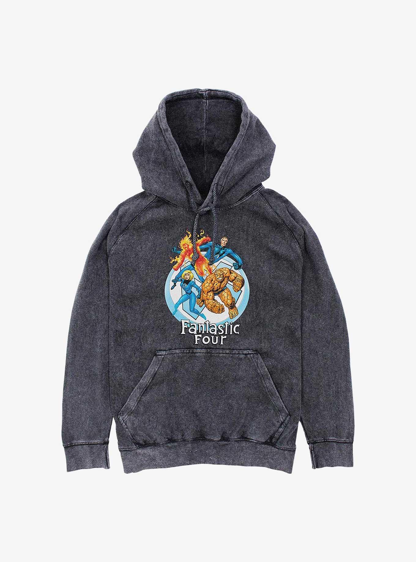 Marvel Fantastic Four Feelin Fantastic Mineral Wash Hoodie, , hi-res