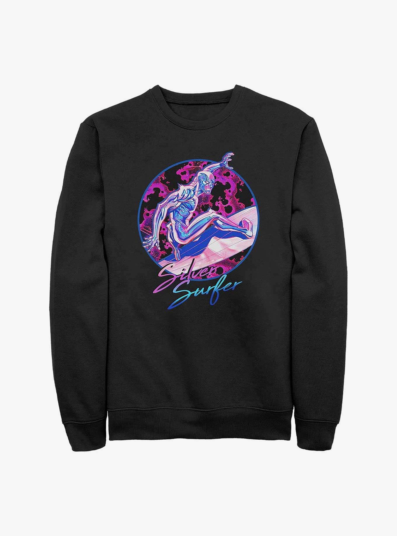 Marvel Fantastic Four Silver Surfer 90s Vibe Sweatshirt, BLACK, hi-res
