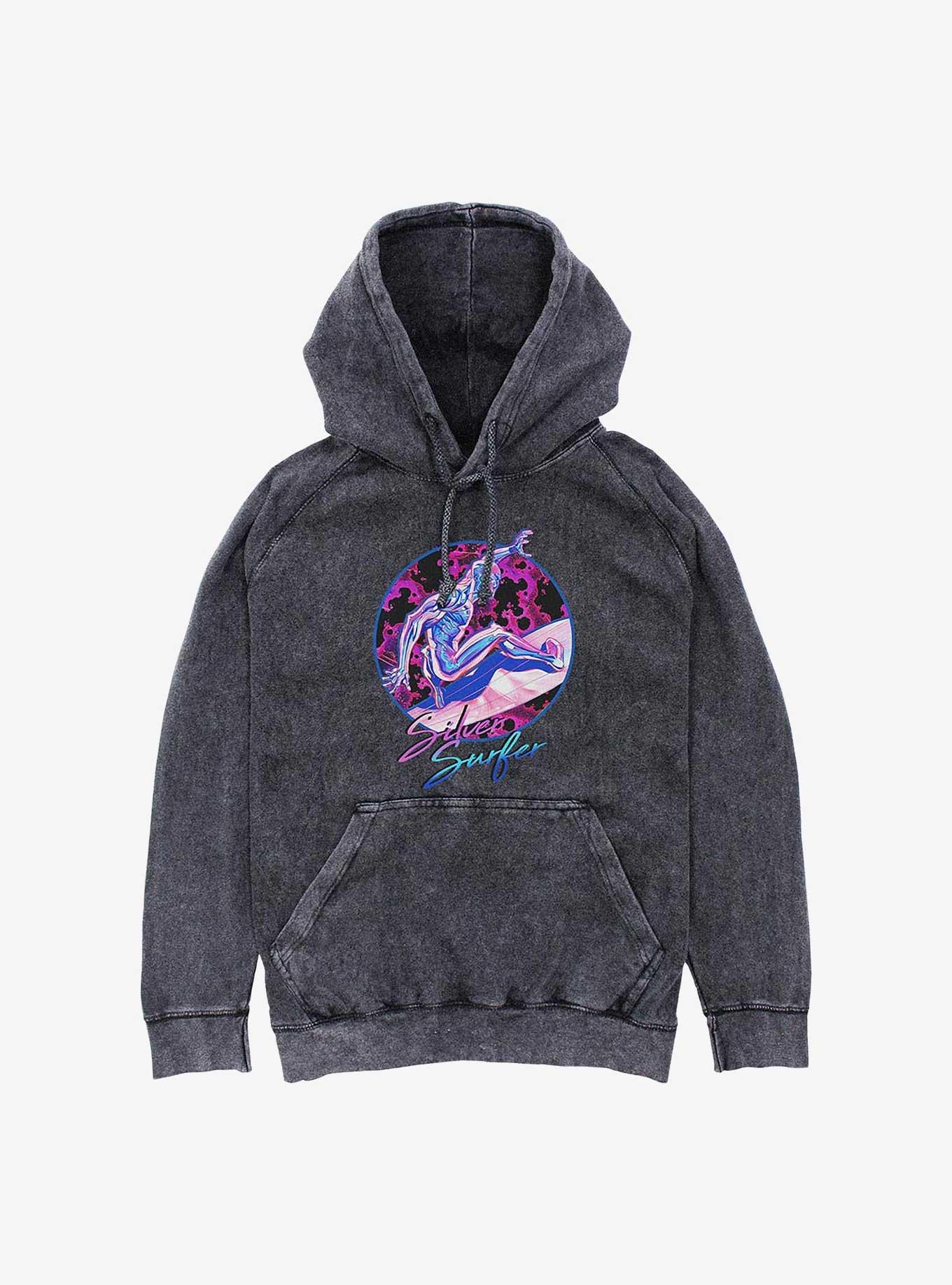 Marvel Fantastic Four Silver Surfer 90s Vibe Mineral Wash Hoodie, , hi-res