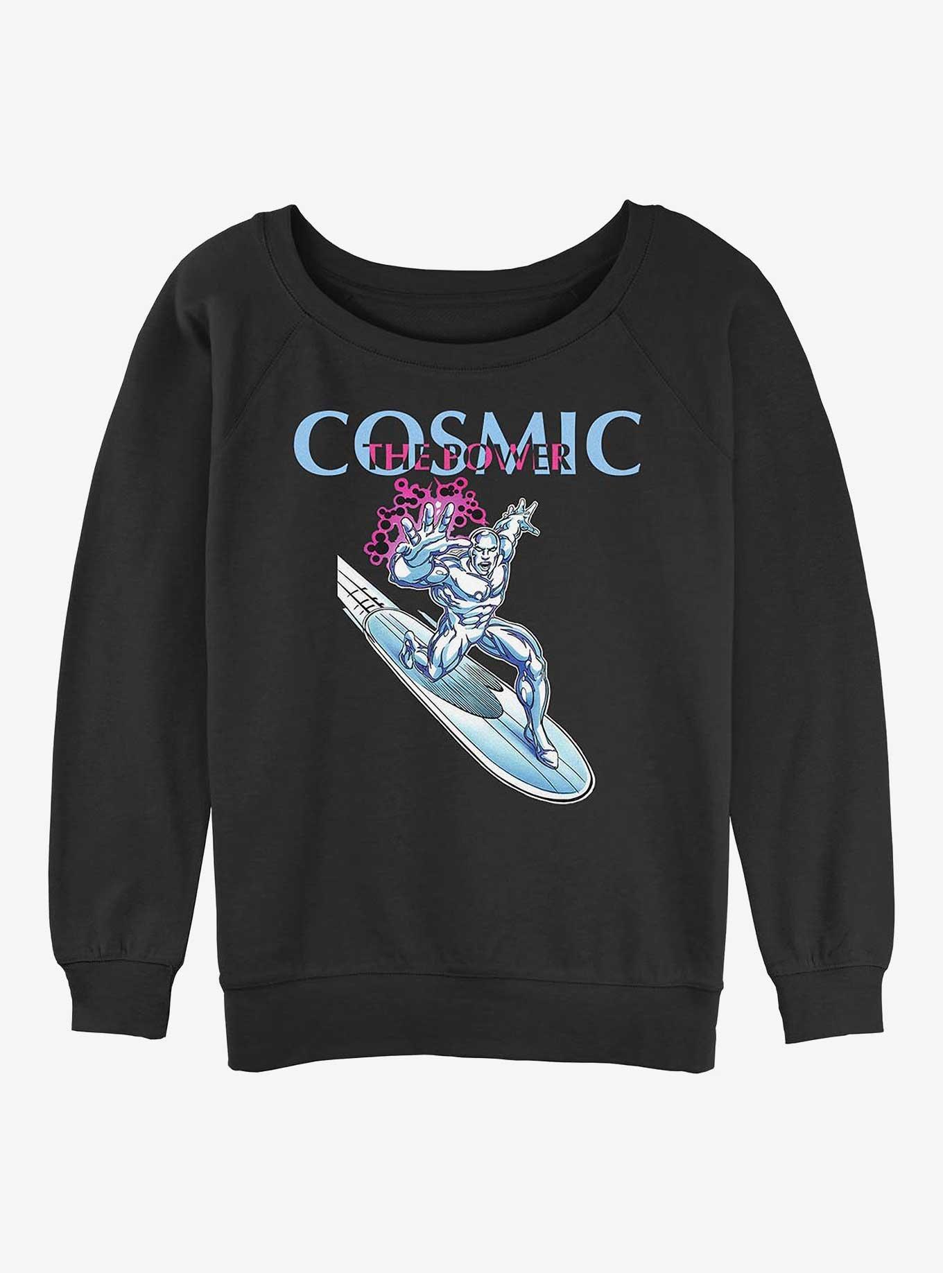 Marvel Fantastic Four Cosmic Silver Surfer Girls Slouchy Sweatshirt, , hi-res