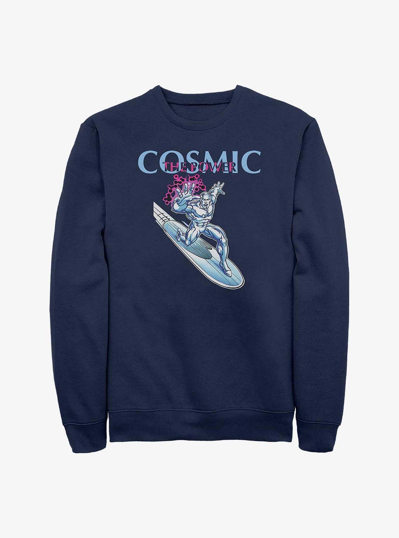 Marvel Fantastic Four Cosmic Silver Surfer Sweatshirt, NAVY, hi-res
