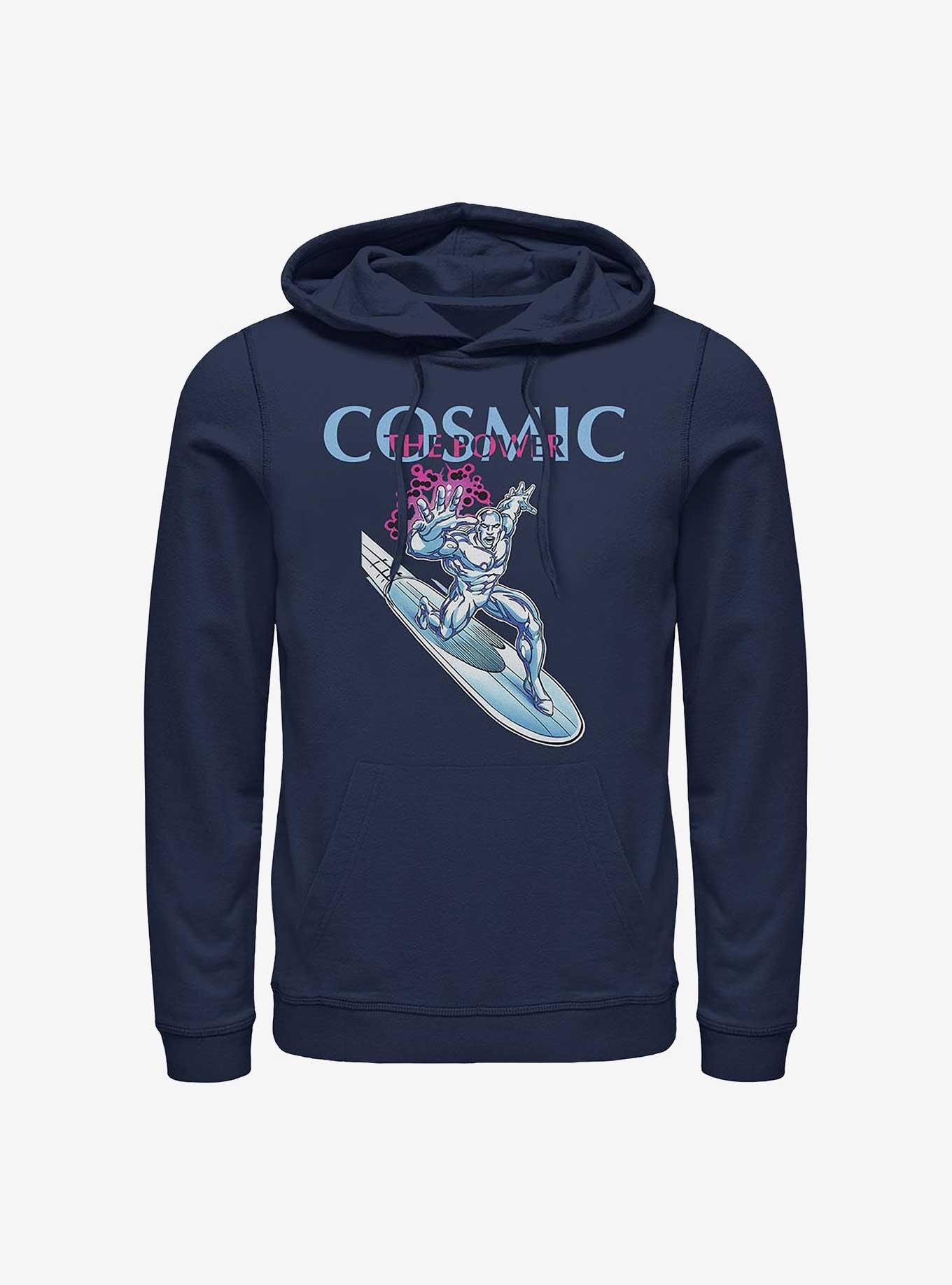 Marvel Fantastic Four Cosmic Silver Surfer Hoodie, NAVY, hi-res