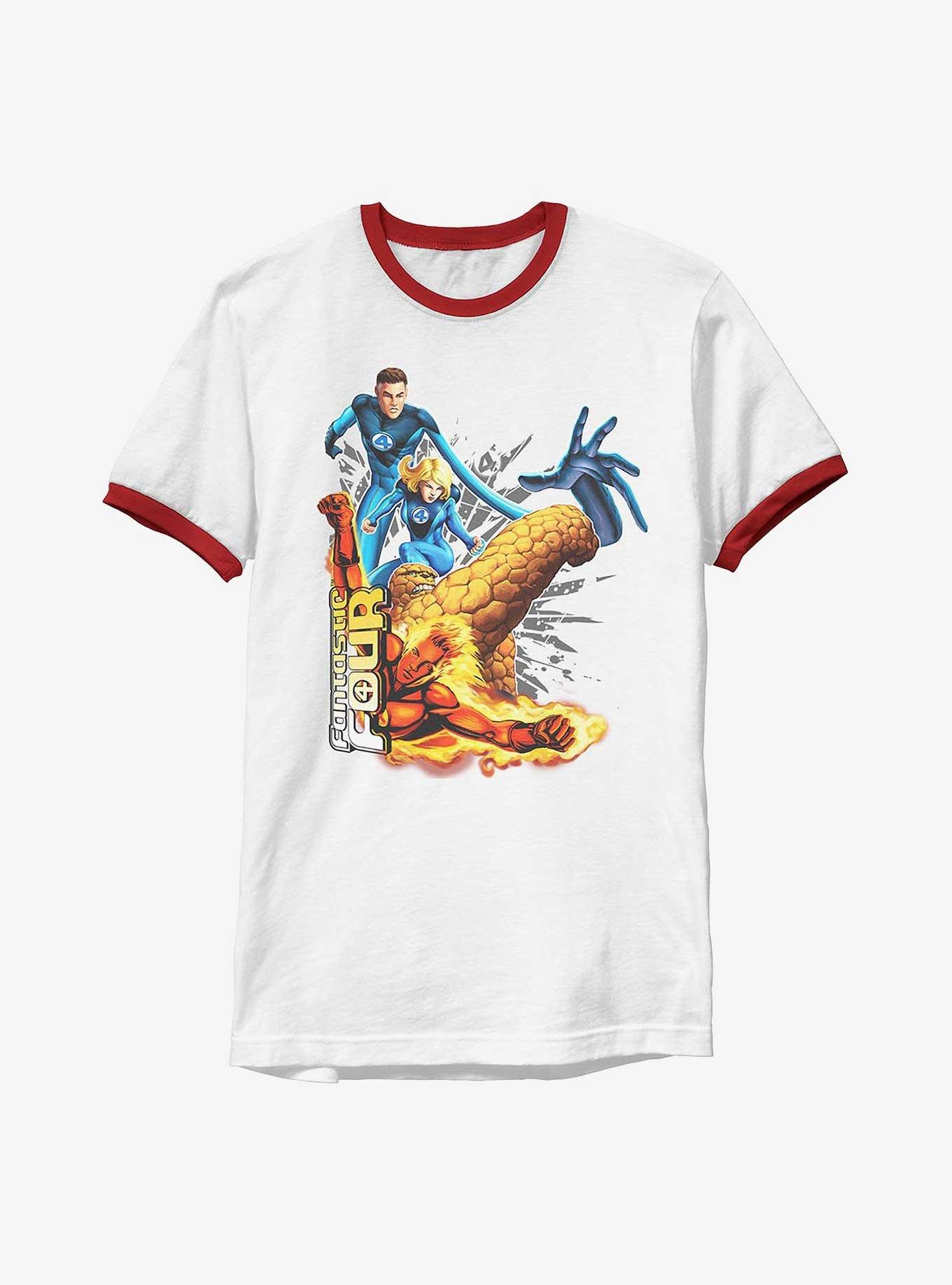 Marvel Fantastic Four Power Pack Ringer T-Shirt, WHTRED, hi-res