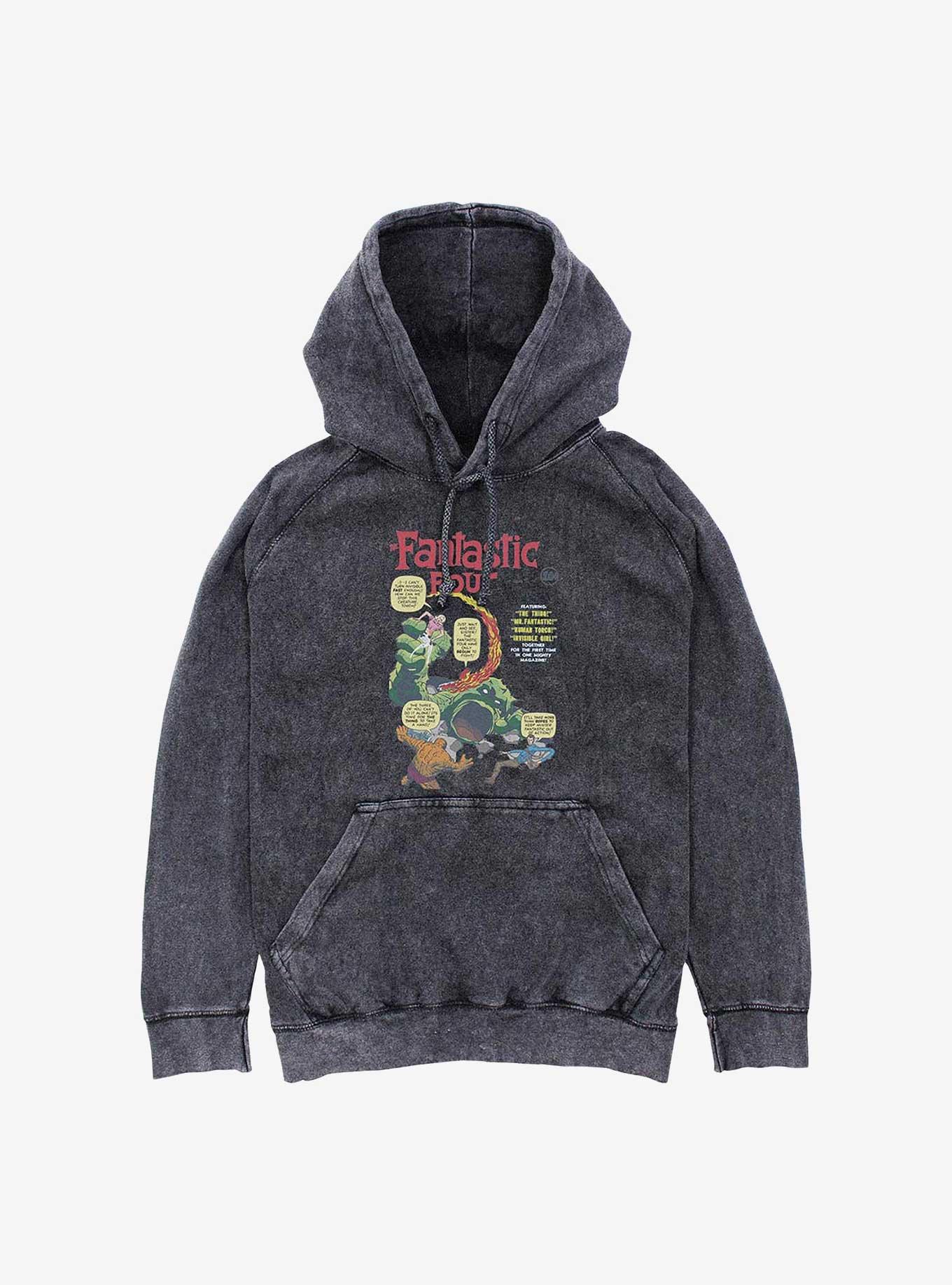 Marvel Fantastic Four Original Four Mineral Wash Hoodie, , hi-res