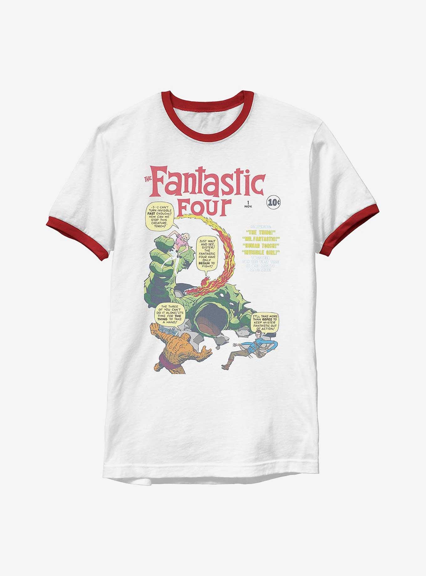 Marvel Fantastic Four Original Four Ringer T-Shirt, WHTRED, hi-res