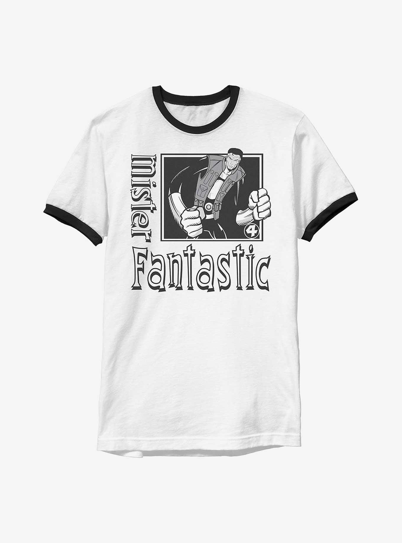 Marvel Fantastic Four Fantastic Pose Ringer T-Shirt, WHTBLK, hi-res