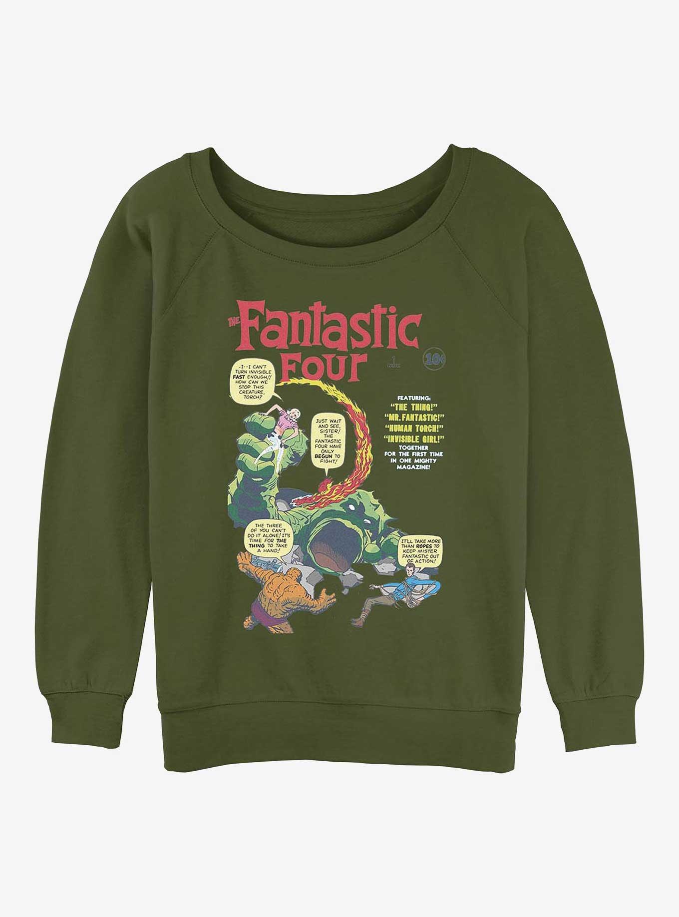 Marvel Fantastic Four Original Four Girls Slouchy Sweatshirt