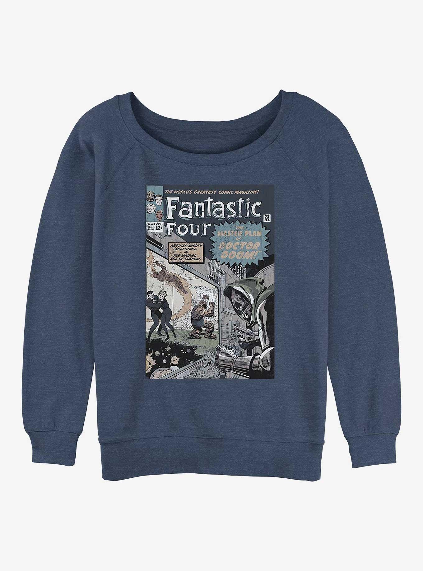 Marvel Fantastic Four Master Plan Girls Slouchy Sweatshirt, BLUEHTR, hi-res