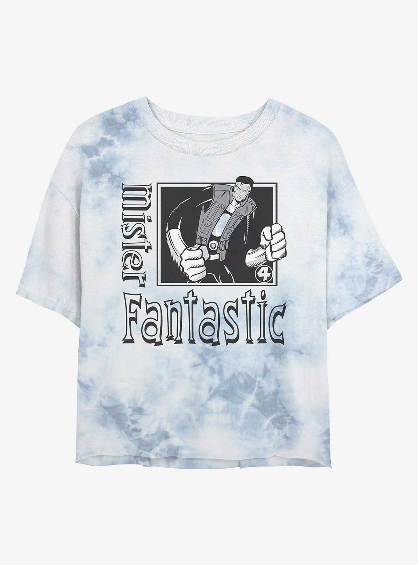 Marvel Fantastic Four Fantastic Pose Girls Tie-Dye Crop T-Shirt, , hi-res