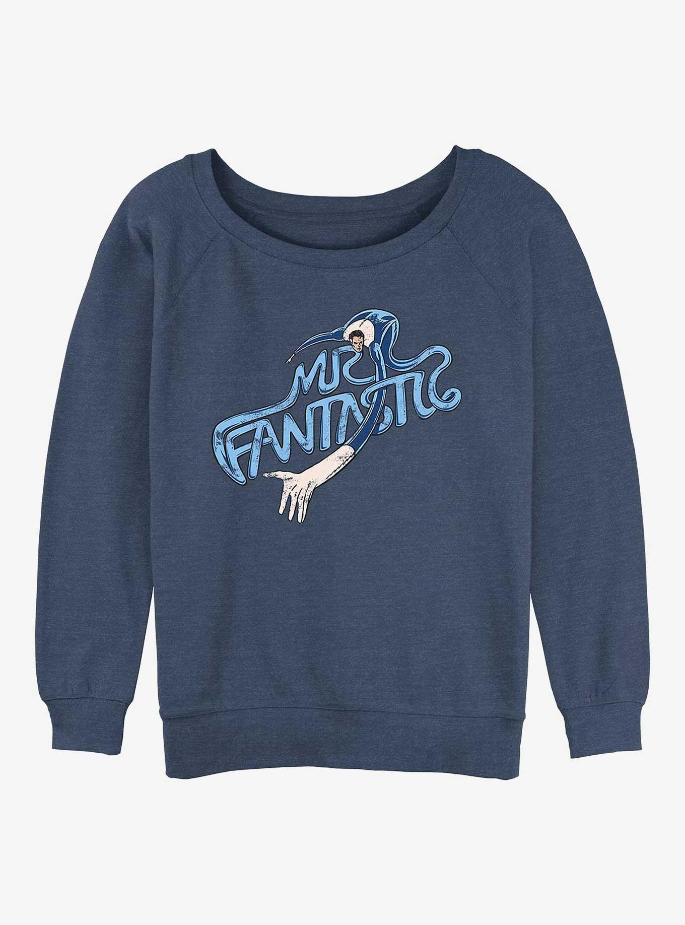 Marvel Fantastic Four Stretch Girls Slouchy Sweatshirt, BLUEHTR, hi-res