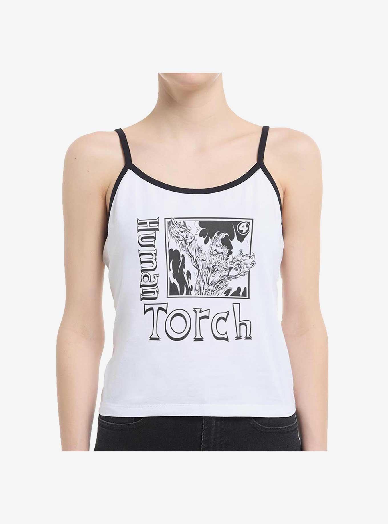 Marvel Fantastic Four Torch Pose Girls Cami, WHITE, hi-res