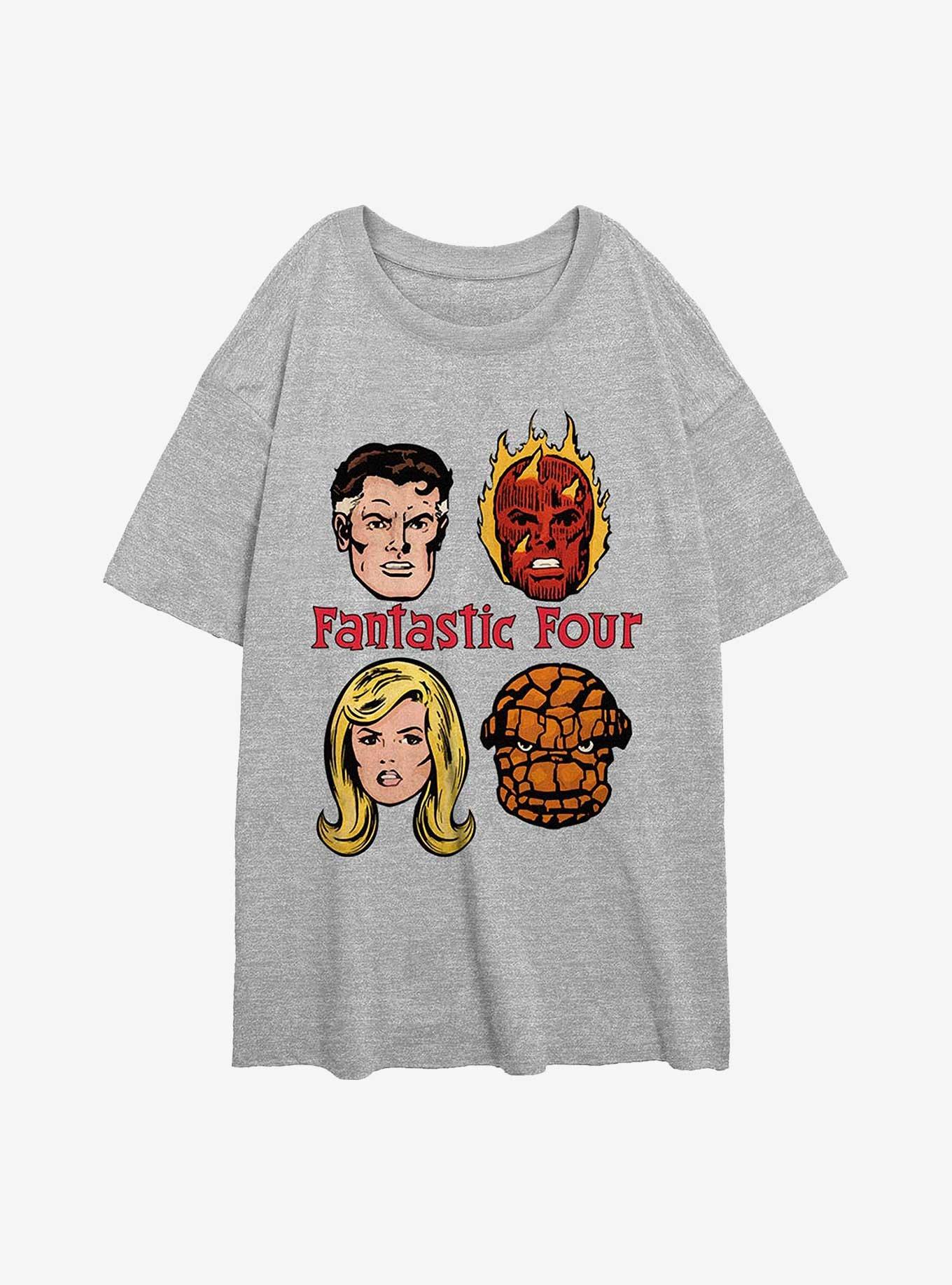 Marvel Fantastic Four Crew Group Shot Girls Oversized T-Shirt, , hi-res