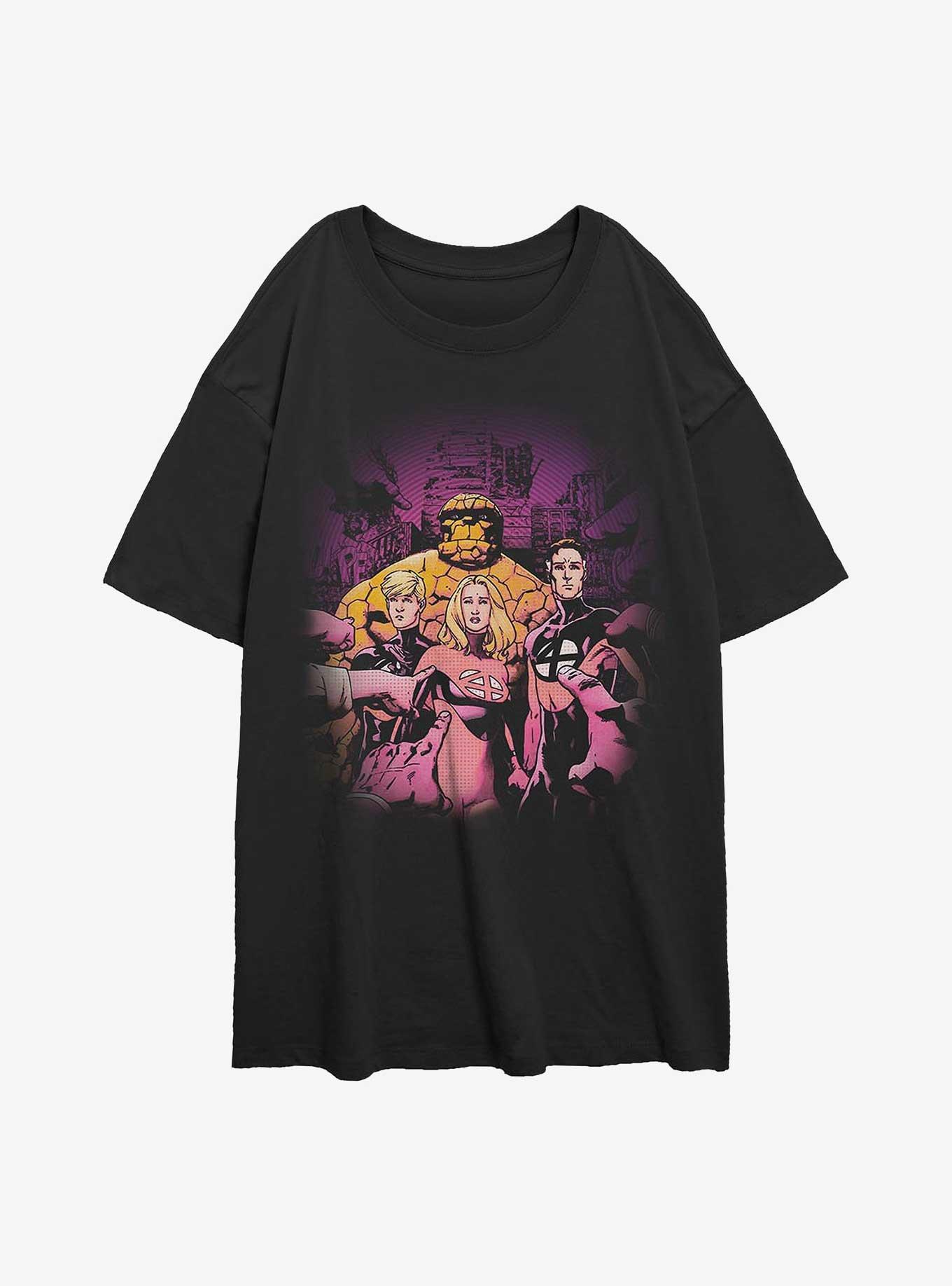 Marvel Fantastic Four Blame Games Girls Oversized T-Shirt, BLACK, hi-res