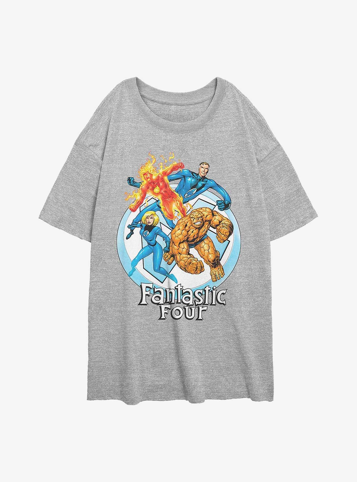 Marvel Fantastic Four Feelin Fantastic Girls Oversized T-Shirt, ATH HTR, hi-res