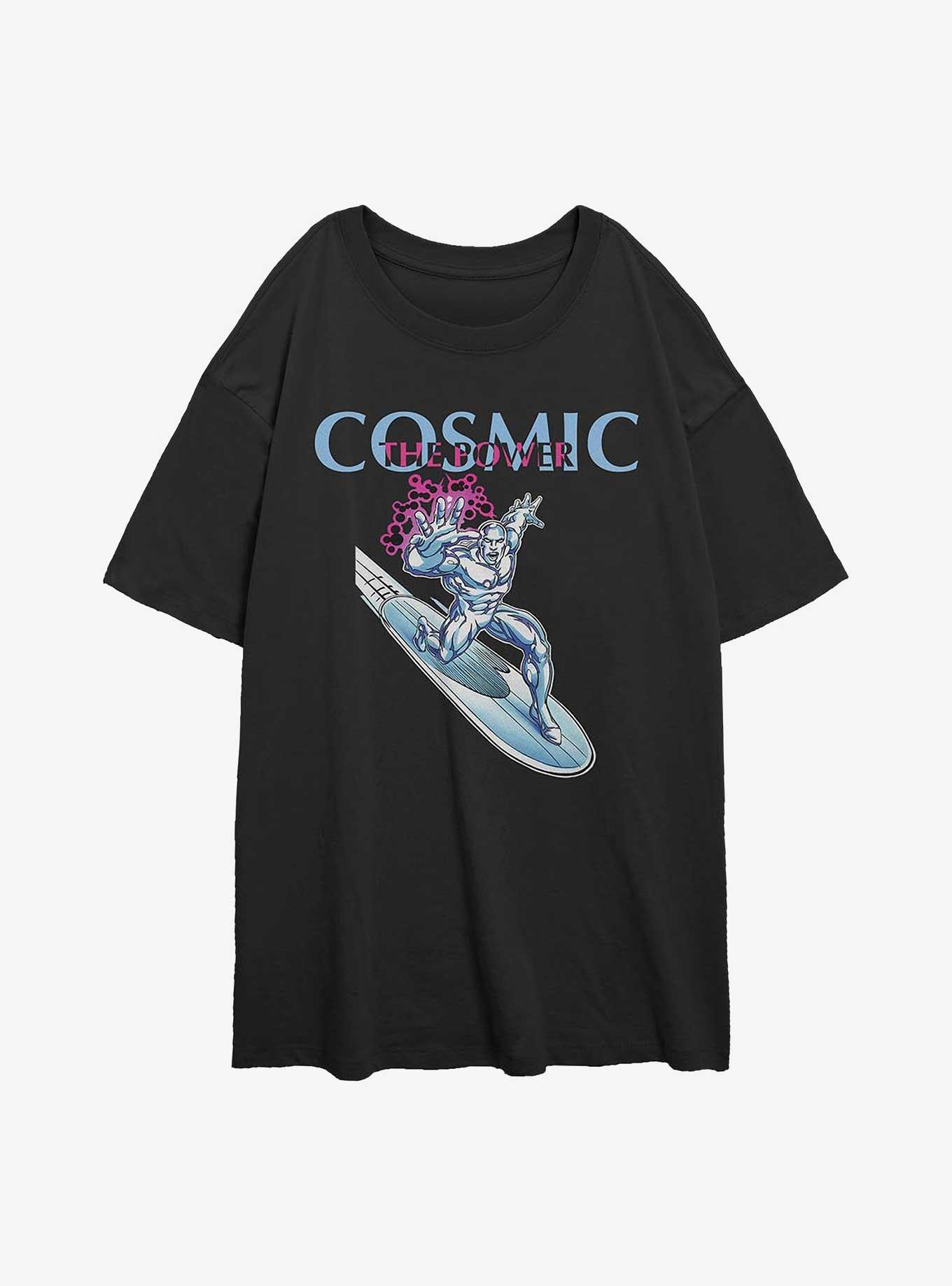 Marvel Fantastic Four Cosmic Silver Surfer Girls Oversized T-Shirt, , hi-res