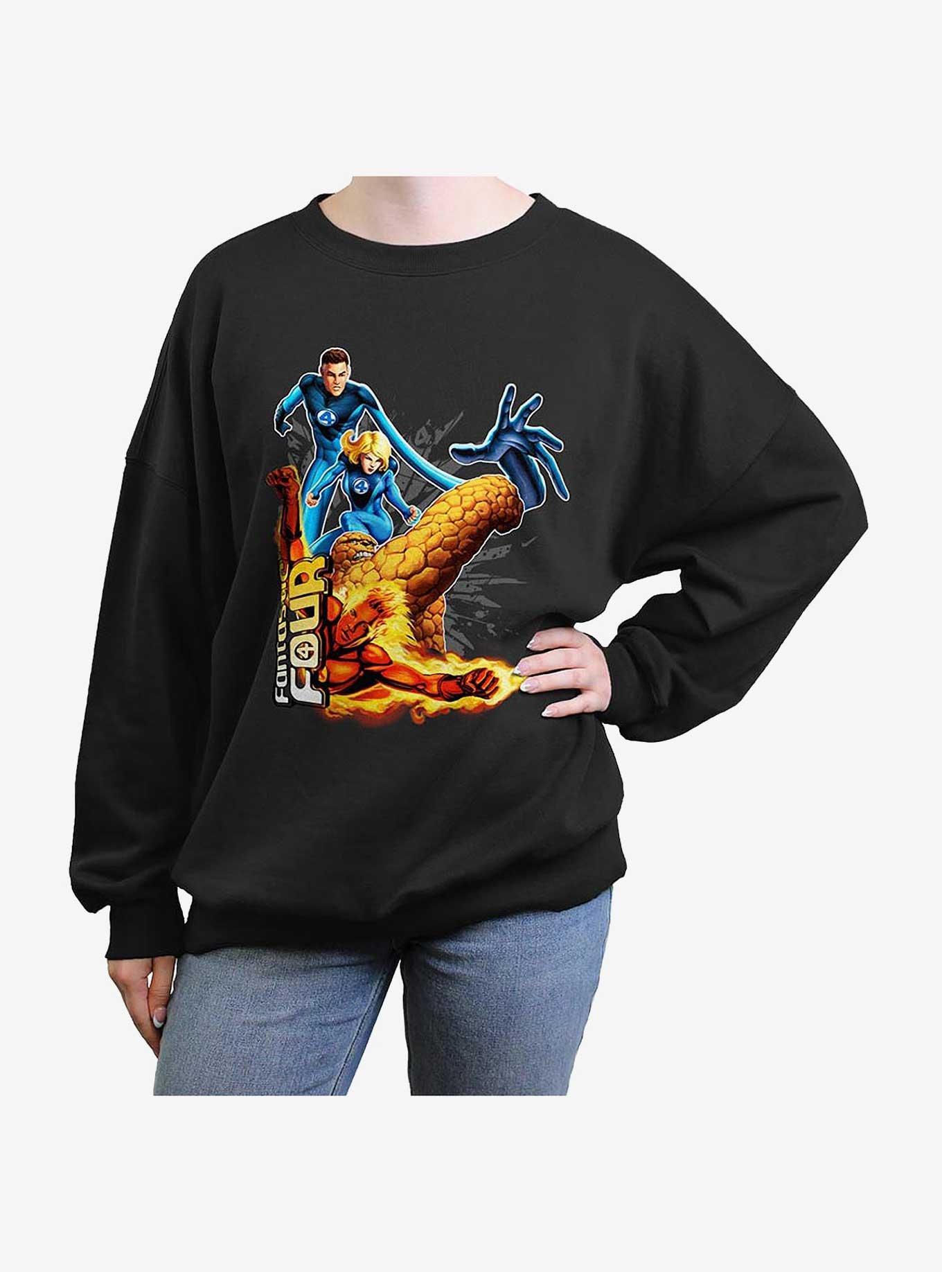 Marvel Fantastic Four Power Pack Girls Oversized Sweatshirt