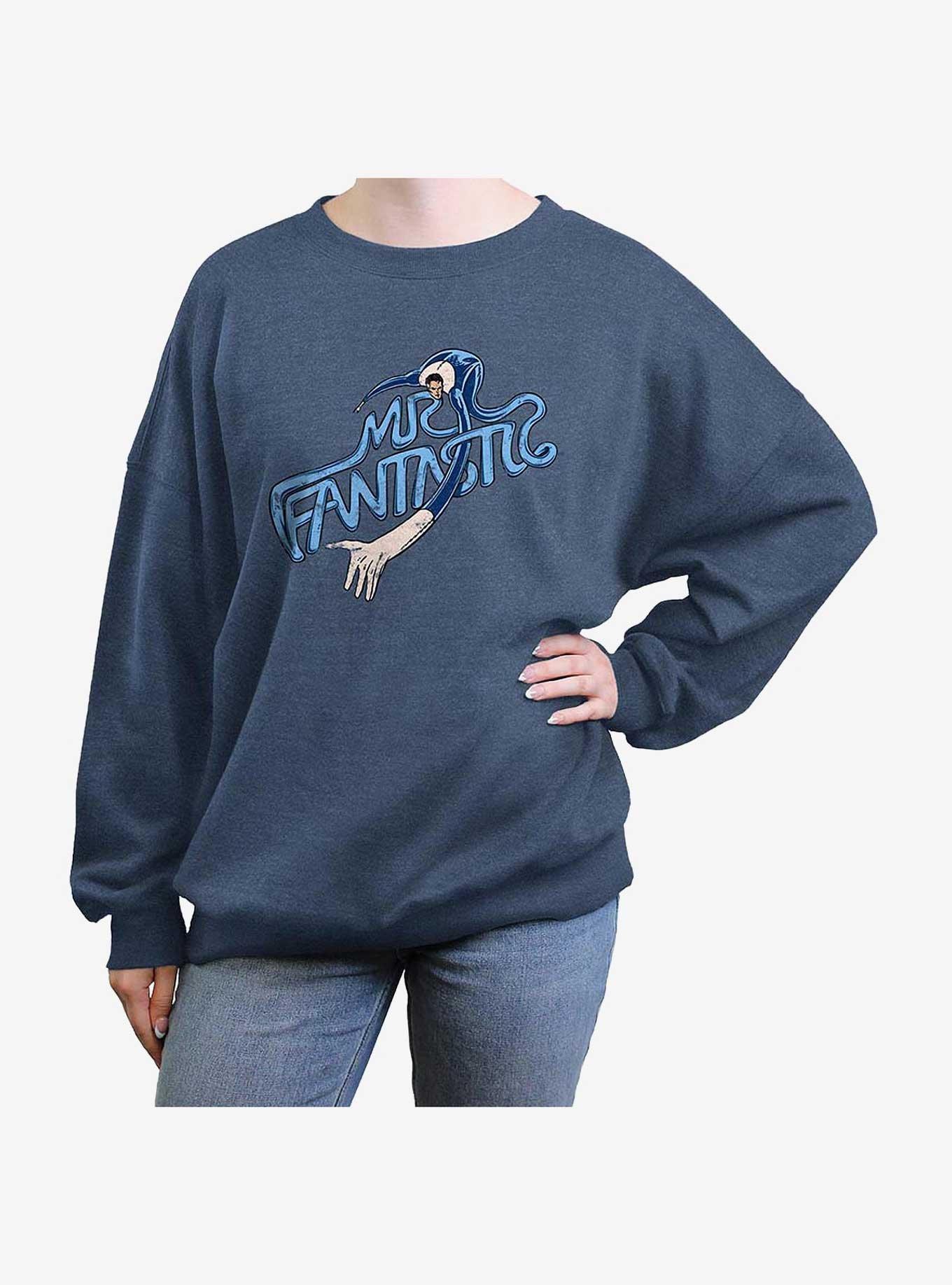 Marvel Fantastic Four Stretch Girls Oversized Sweatshirt, BLUEHTR, hi-res
