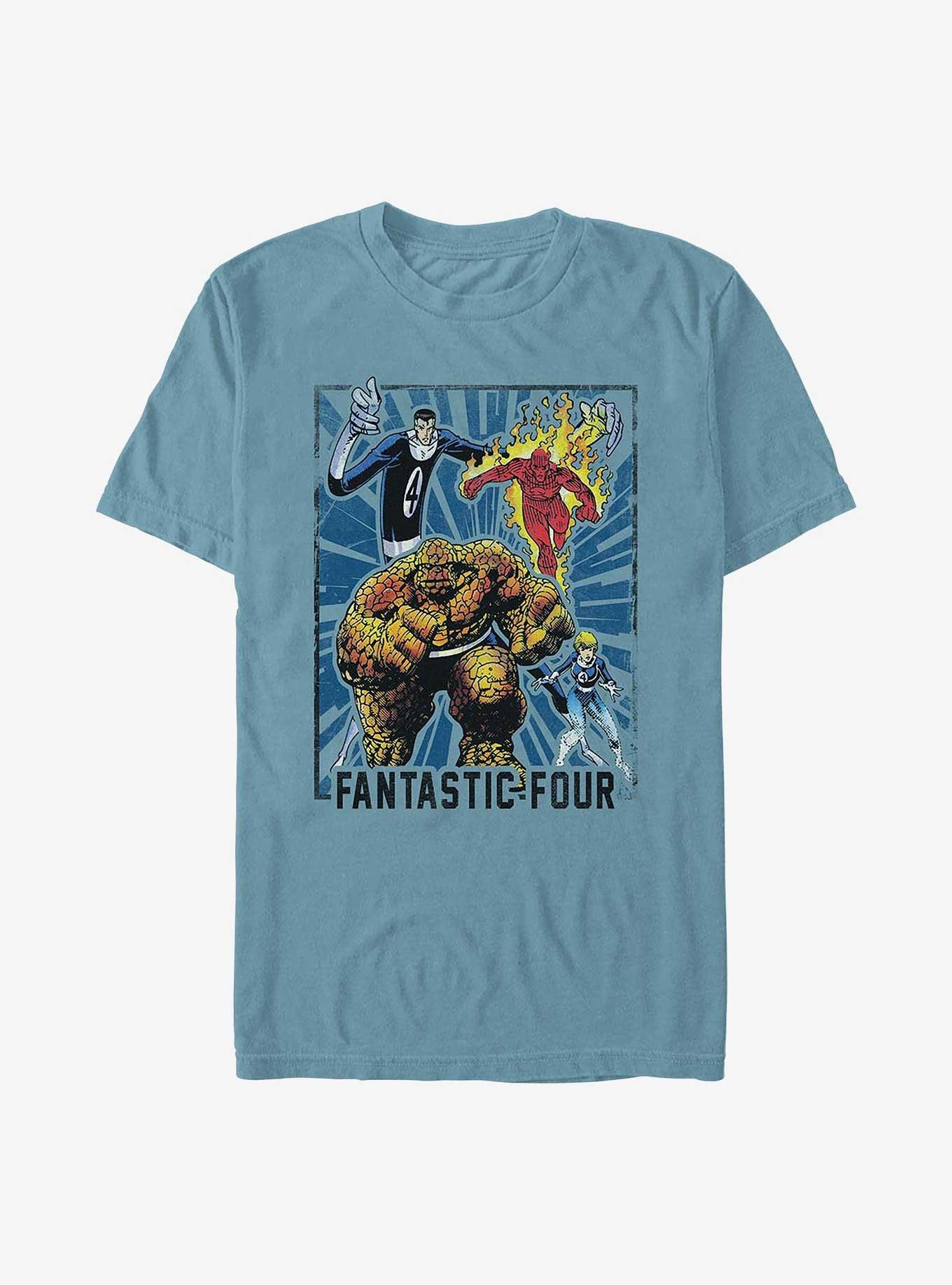 Marvel Fantastic Four In Action Garment Dye T-Shirt, ICE BLUE, hi-res