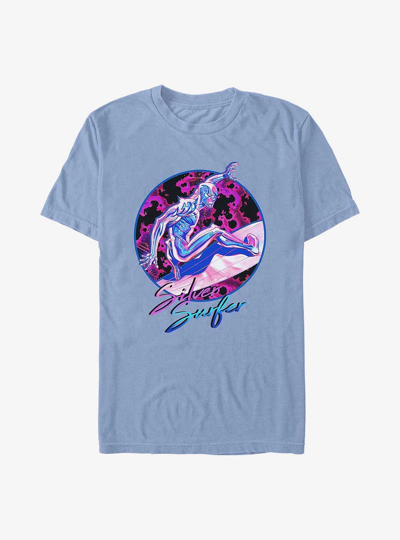 Marvel Fantastic Four Silver Surfer 90s Vibe Garment Dye T-Shirt, WASHEDDENIM, hi-res