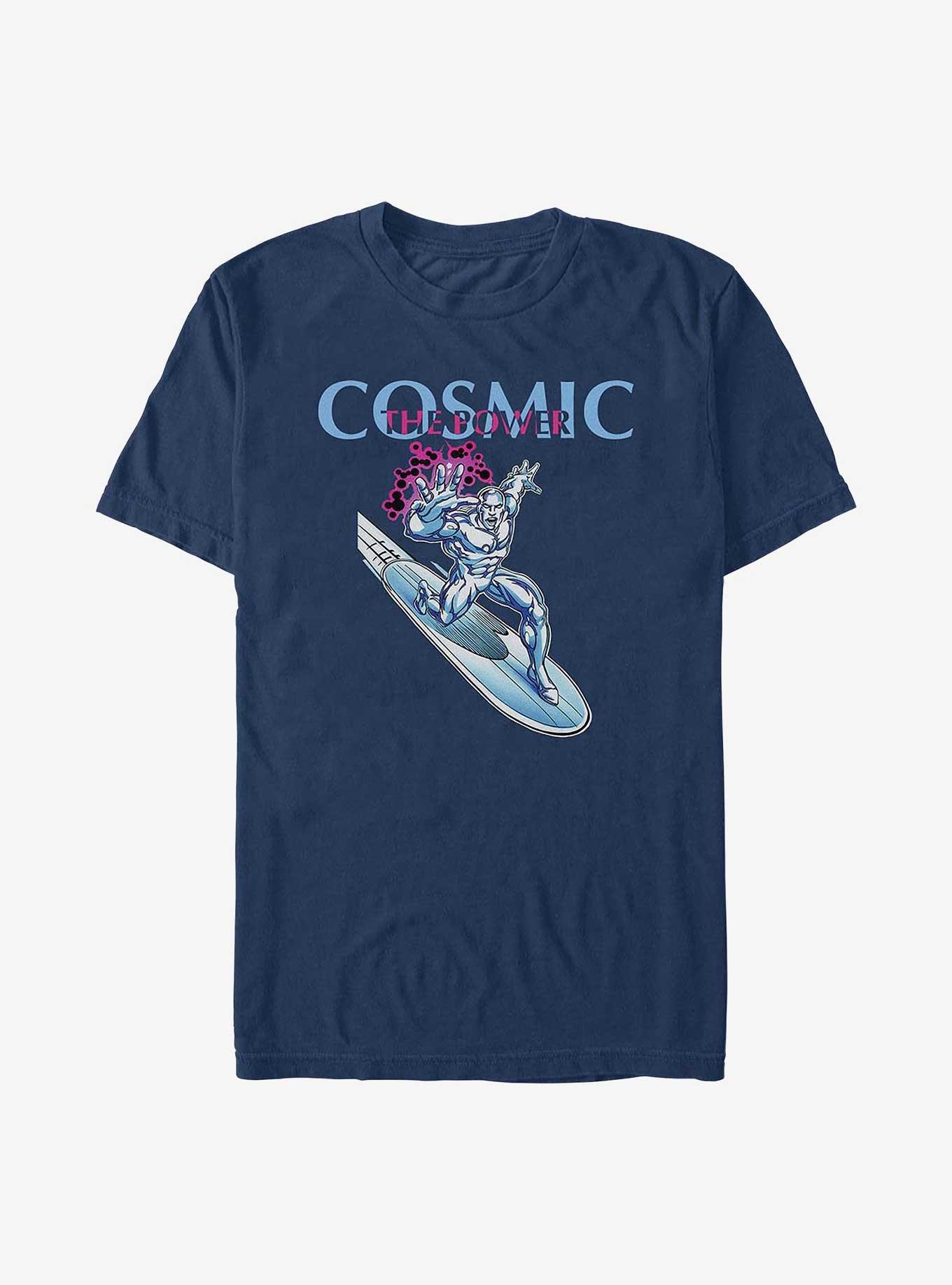 Marvel Fantastic Four Cosmic Silver Surfer Garment Dye T-Shirt, TRUENAVY, hi-res