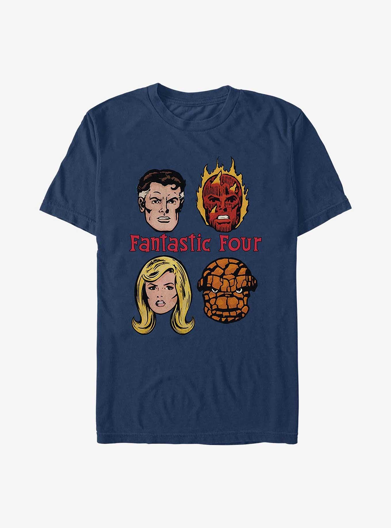 Marvel Fantastic Four Crew Group Shot Garment Dye T-Shirt, TRUENAVY, hi-res