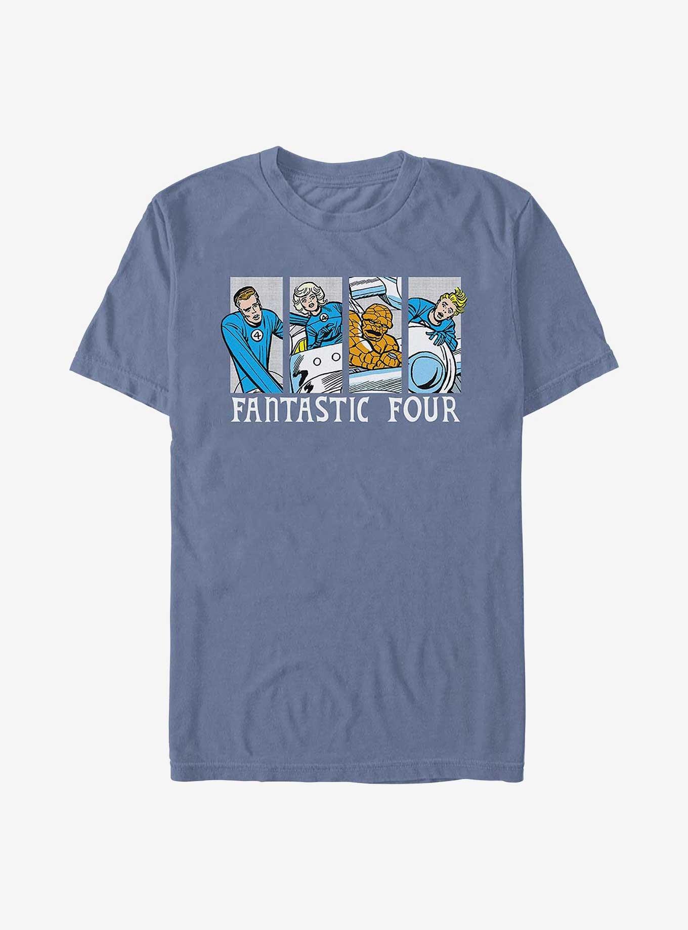Marvel Fantastic Four Fantastic Comic Garment Dye T-Shirt, BLUEJEAN, hi-res