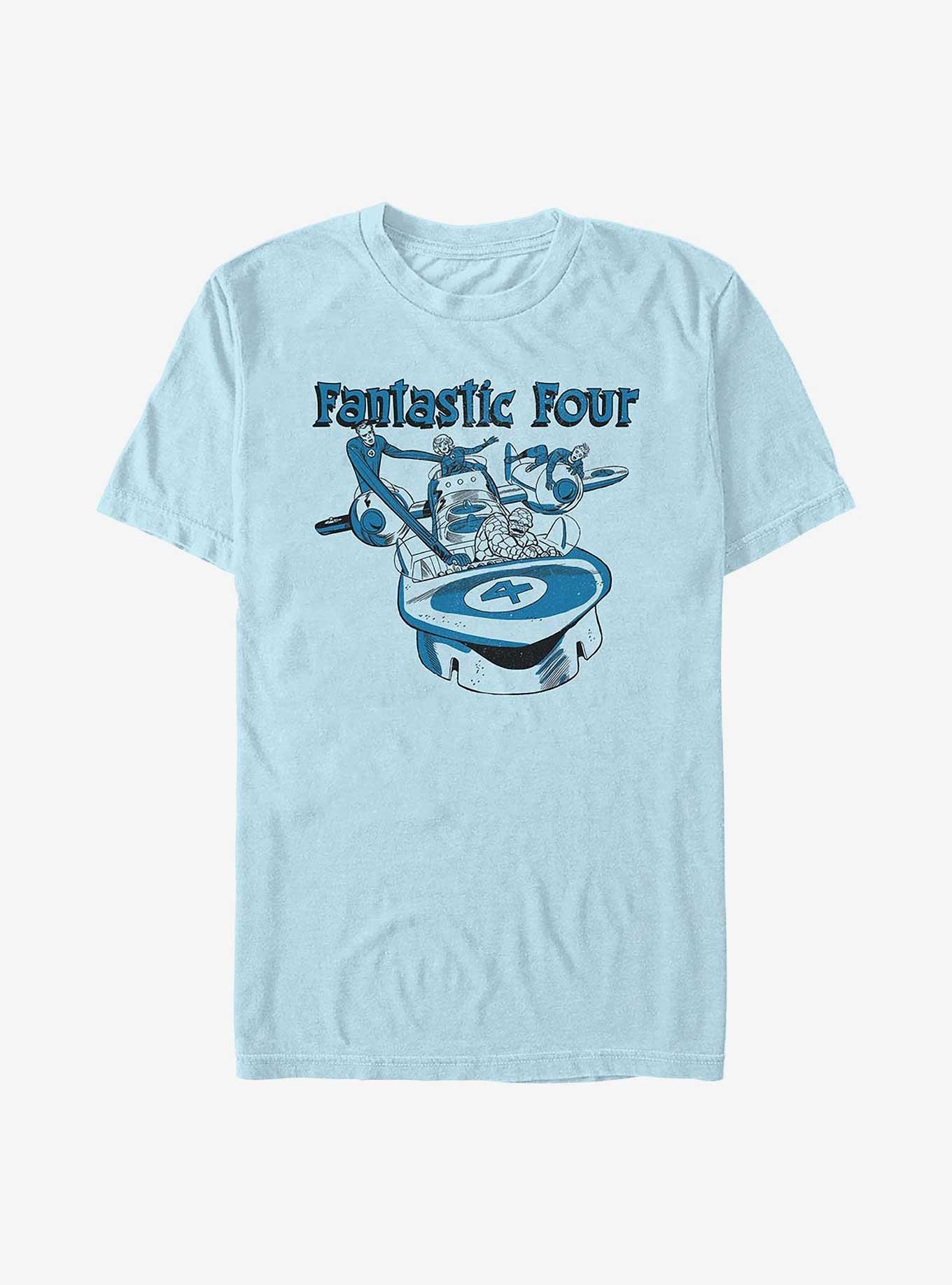 Marvel Fantastic Four Classic Four Garment Dye T-Shirt, CHAMBRAY, hi-res