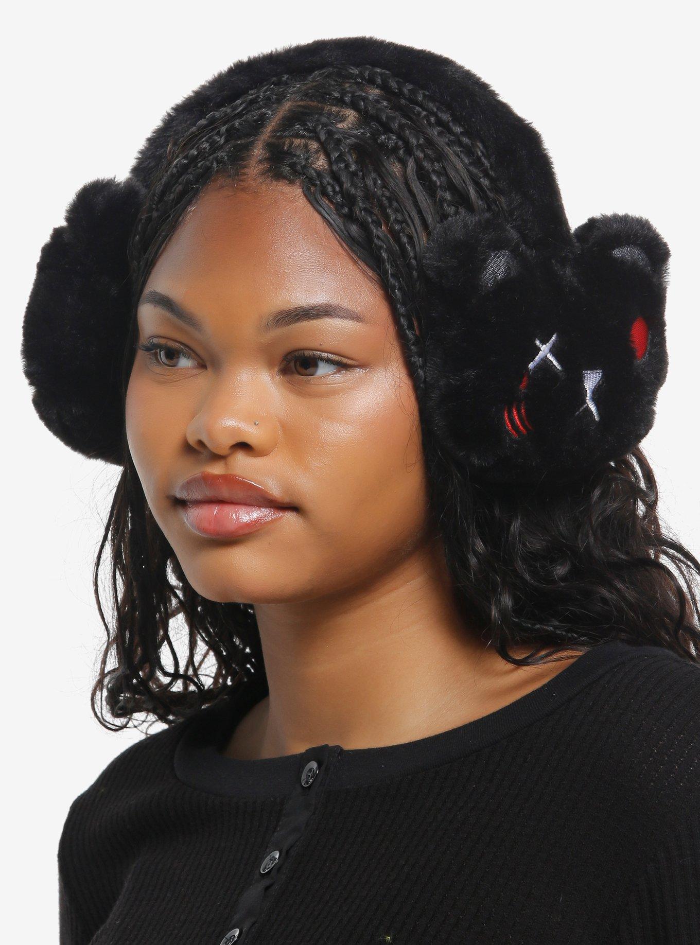 Creepy Bear Earmuffs, , hi-res