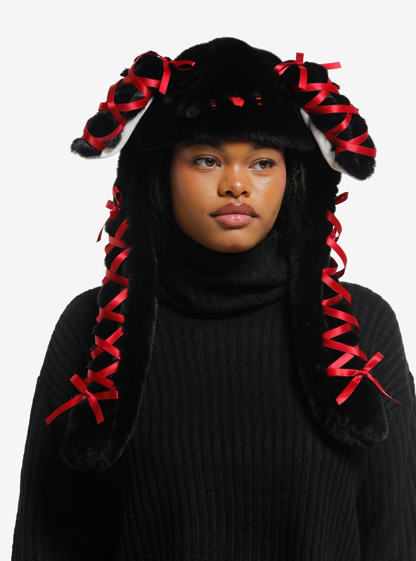 Gothic Lolita Bunny Tassel Beanie With Moveable Ears, , hi-res