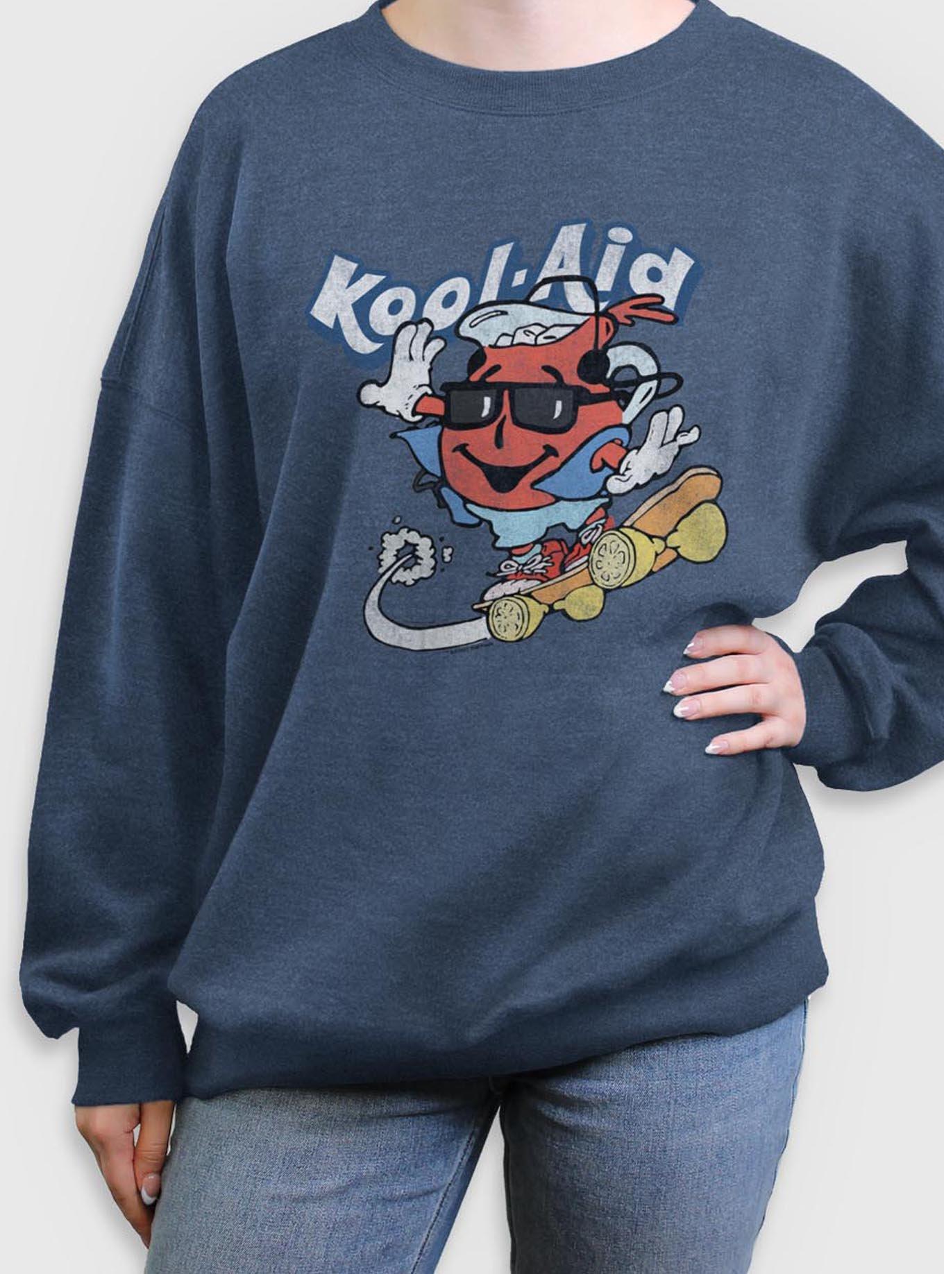 Kool-Aid Vintage Skate Womens Oversized Sweatshirt, BLUEHTR, hi-res