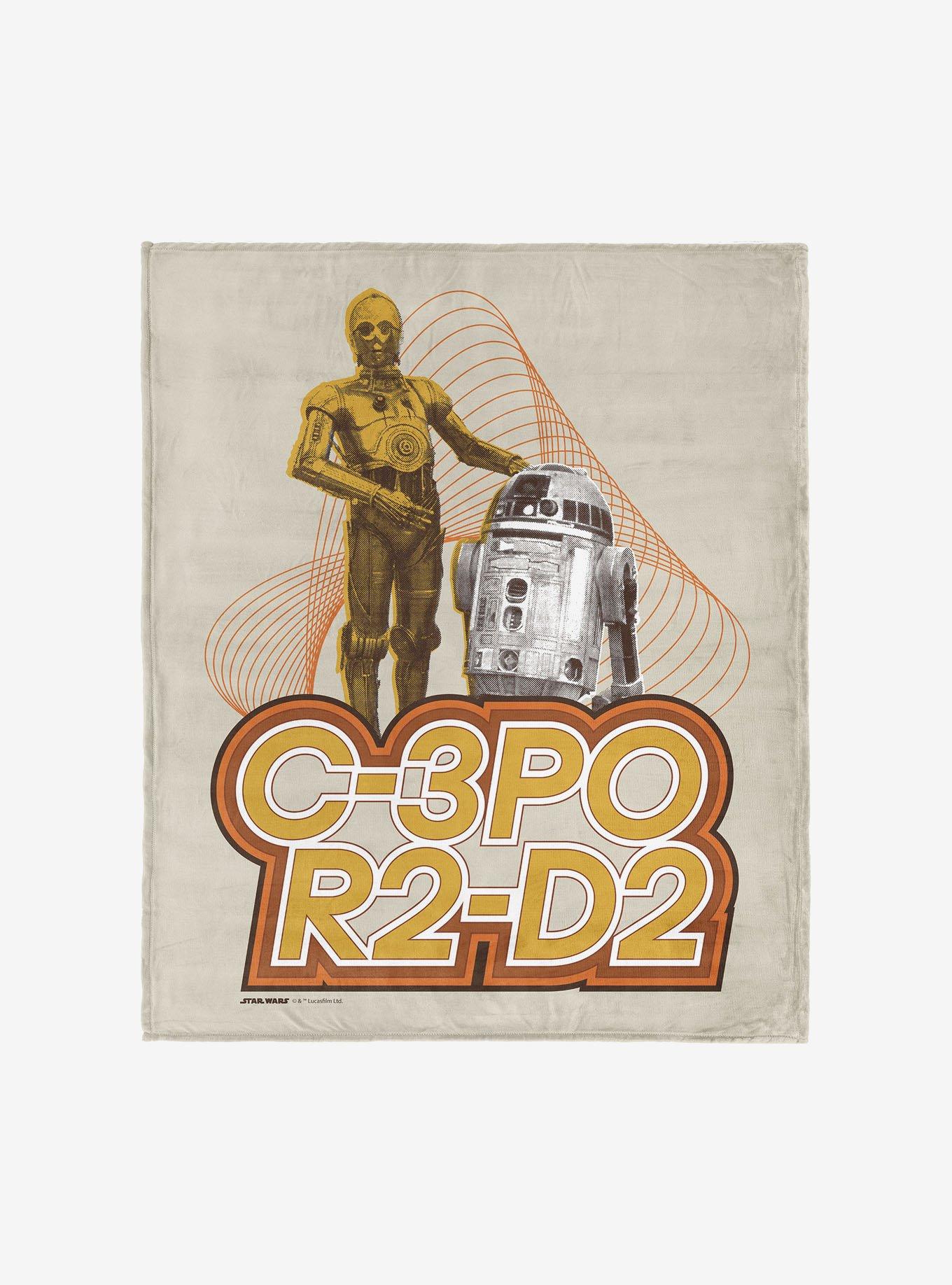 Star Wars Classic Retro C-3PO & R2-D2 Silk Touch Throw Blanket, , hi-res
