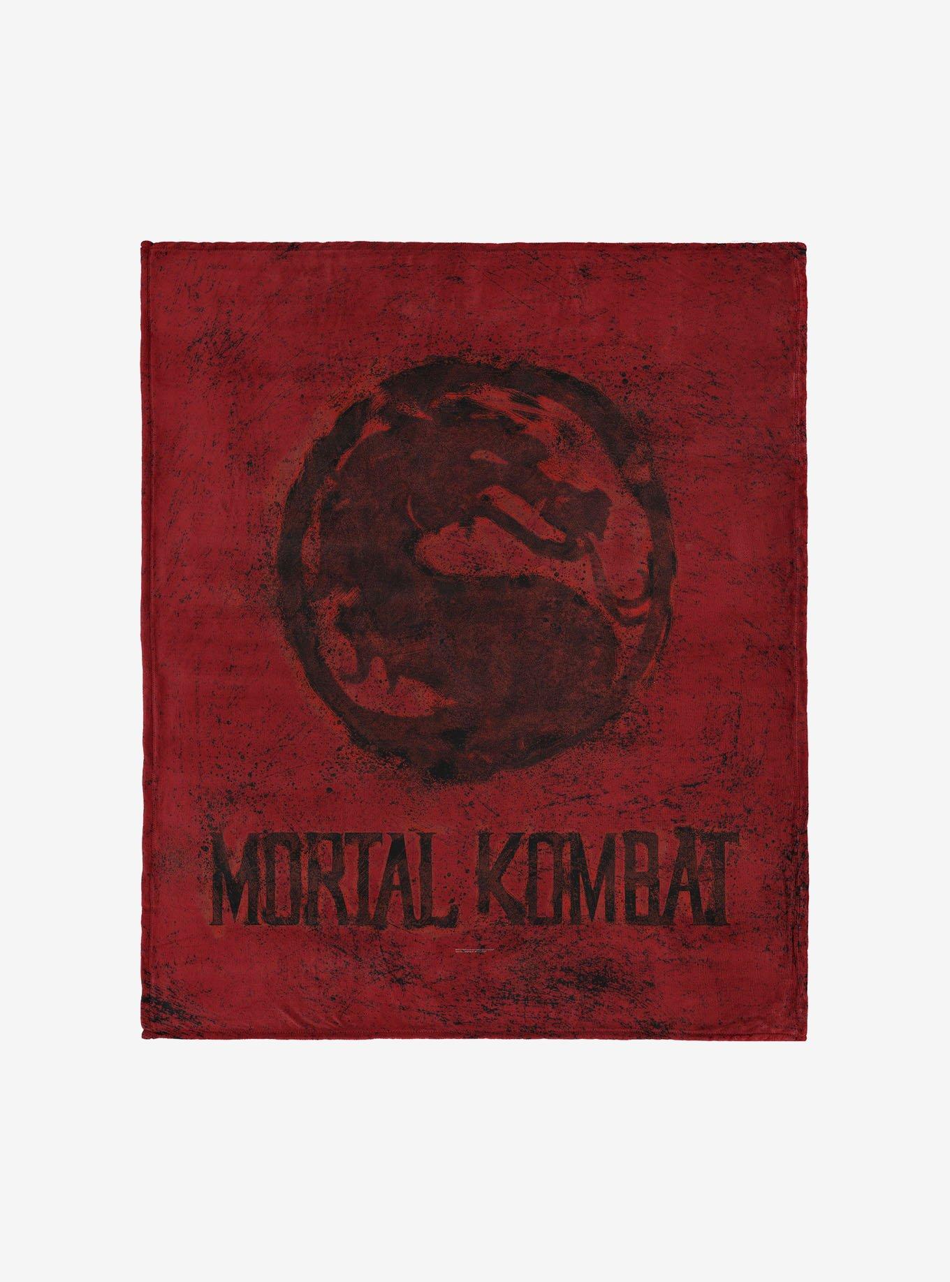 Mortal Kombat Logo Red Silk Touch Throw Blanket, , hi-res