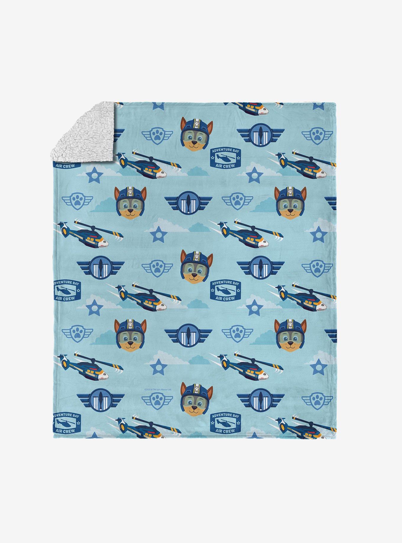 Paw Patrol Chase Rescue Pattern Silk Touch Sherpa Throw Blanket, , hi-res