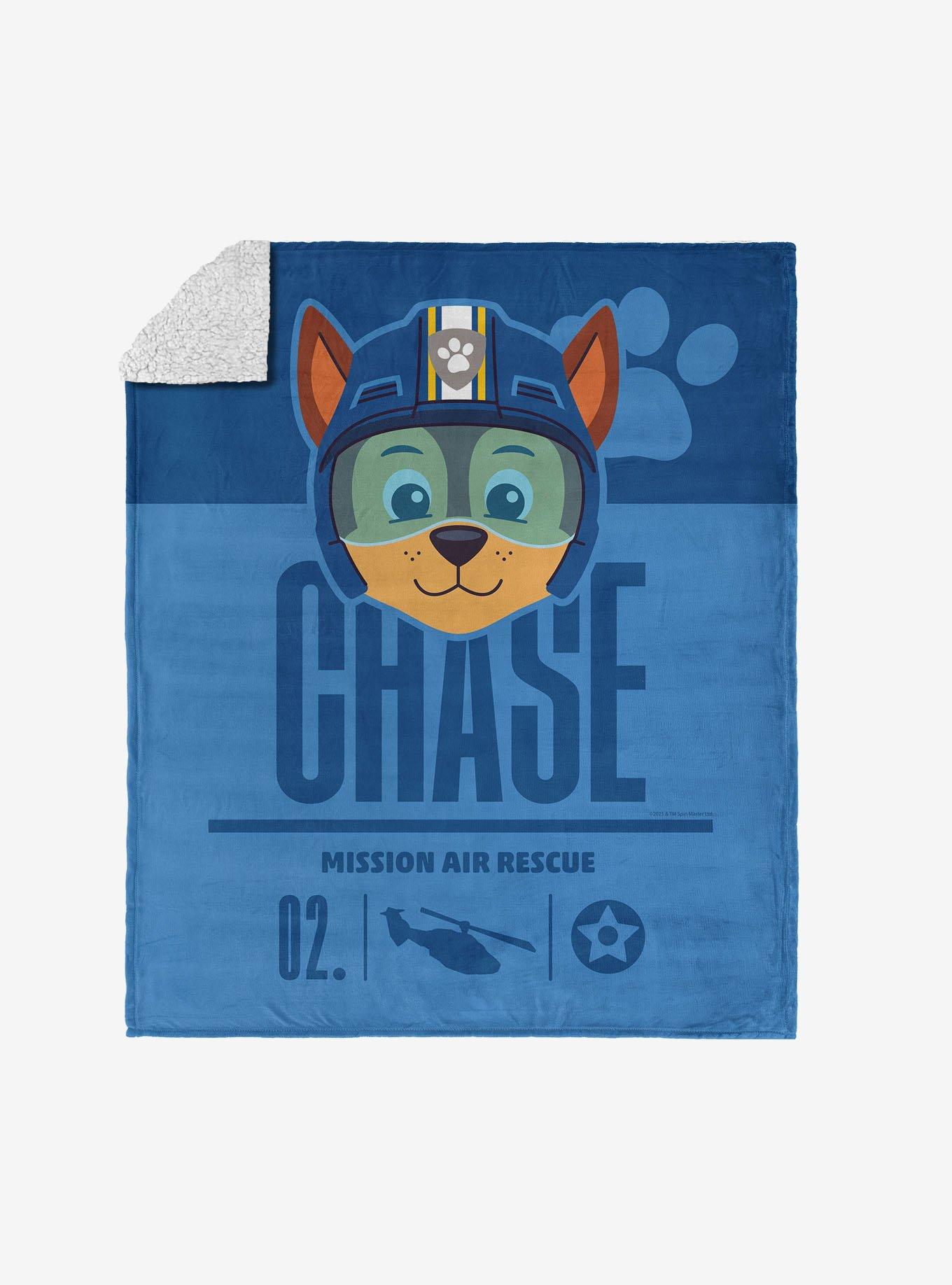 Paw Patrol Chase Mission Silk Touch Sherpa Throw Blanket, , hi-res