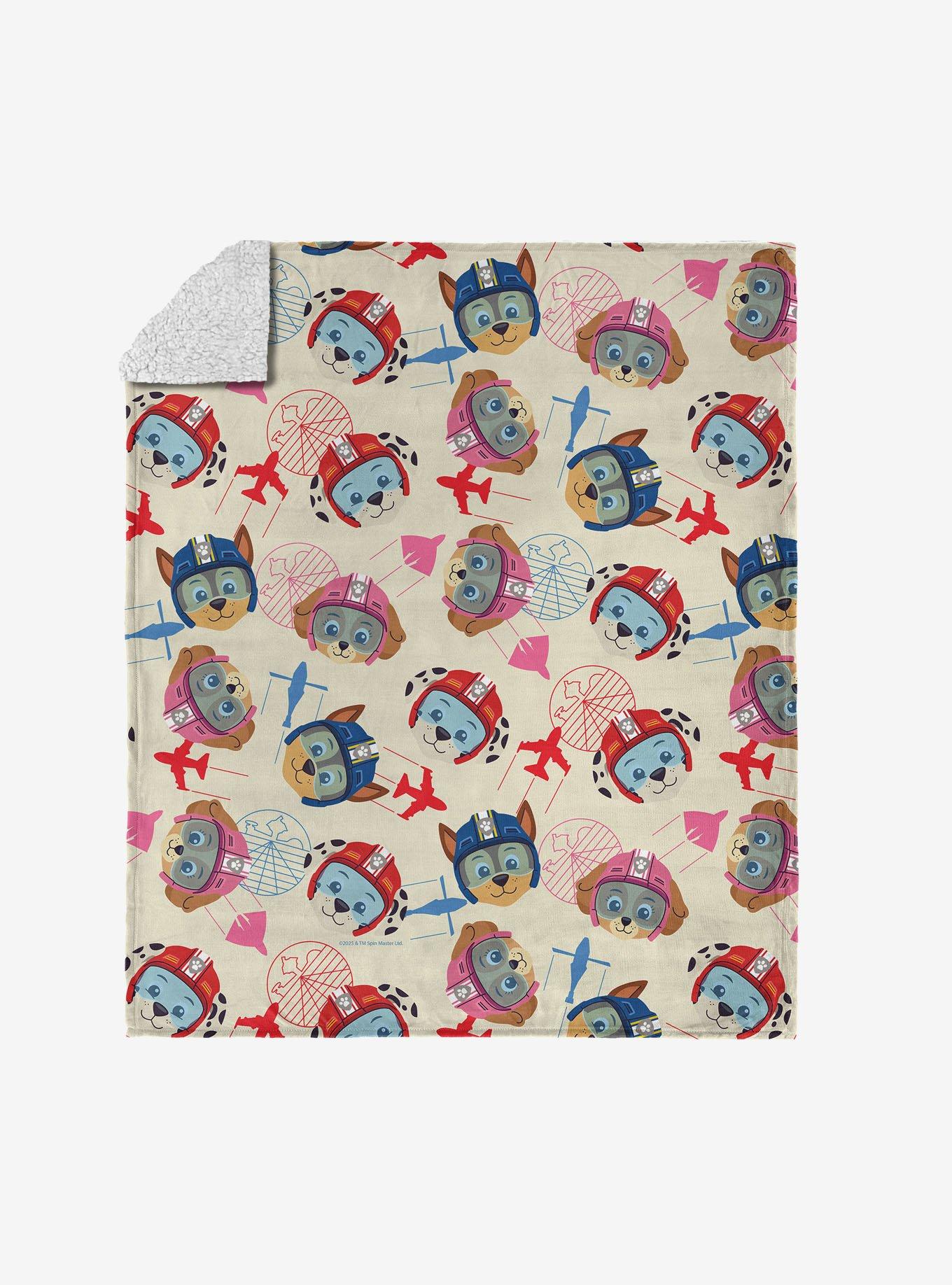 Paw Patrol Air Rescue Pattern Silk Touch Sherpa Throw Blanket, , hi-res