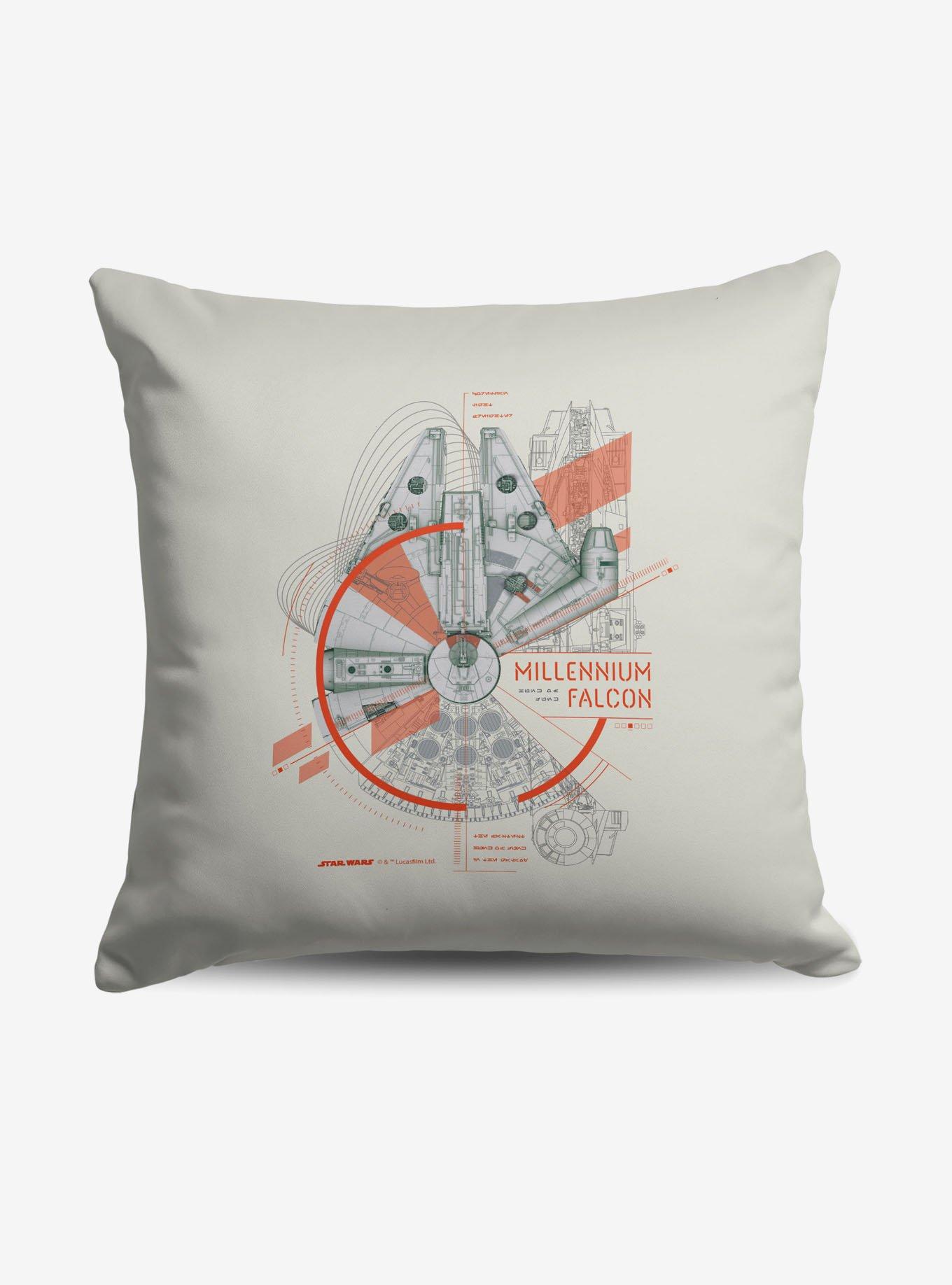 Star Wars Classic Millennium Falcon Blueprint Throw Pillow, , hi-res
