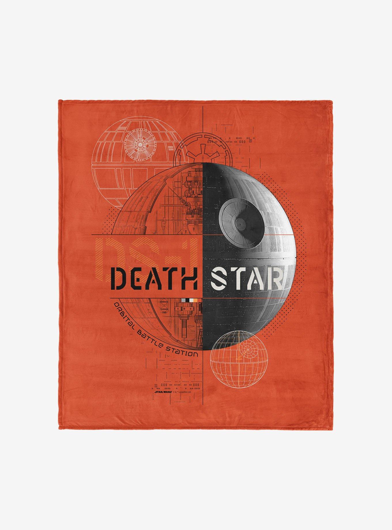 Star Wars Classic Death Star Blueprint Silk Touch Throw Blanket, , hi-res
