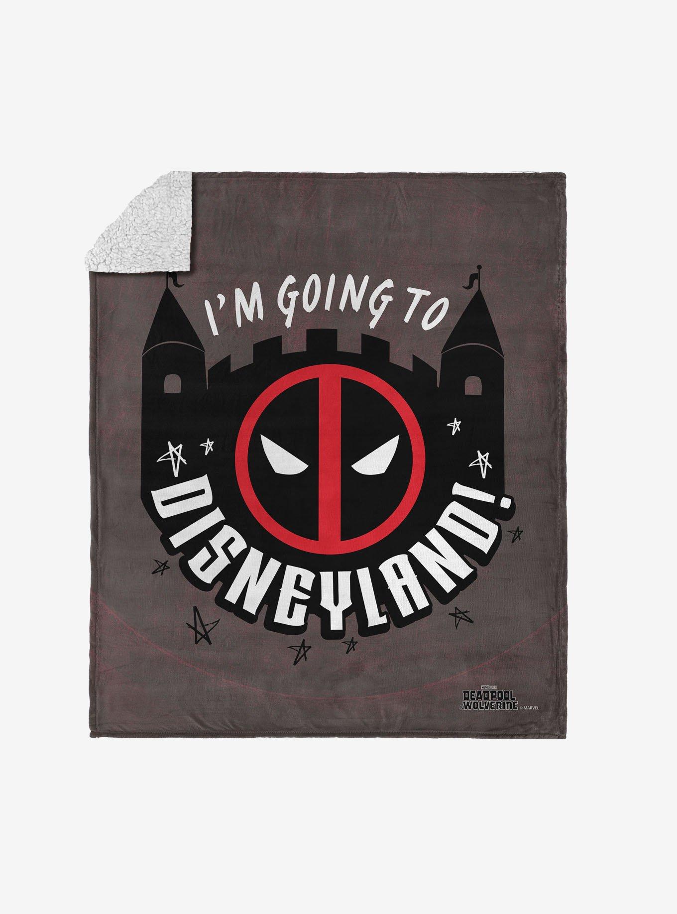 Marvel Deadpool 3 To Disneyland Silk Touch Sherpa Throw Blanket, , hi-res