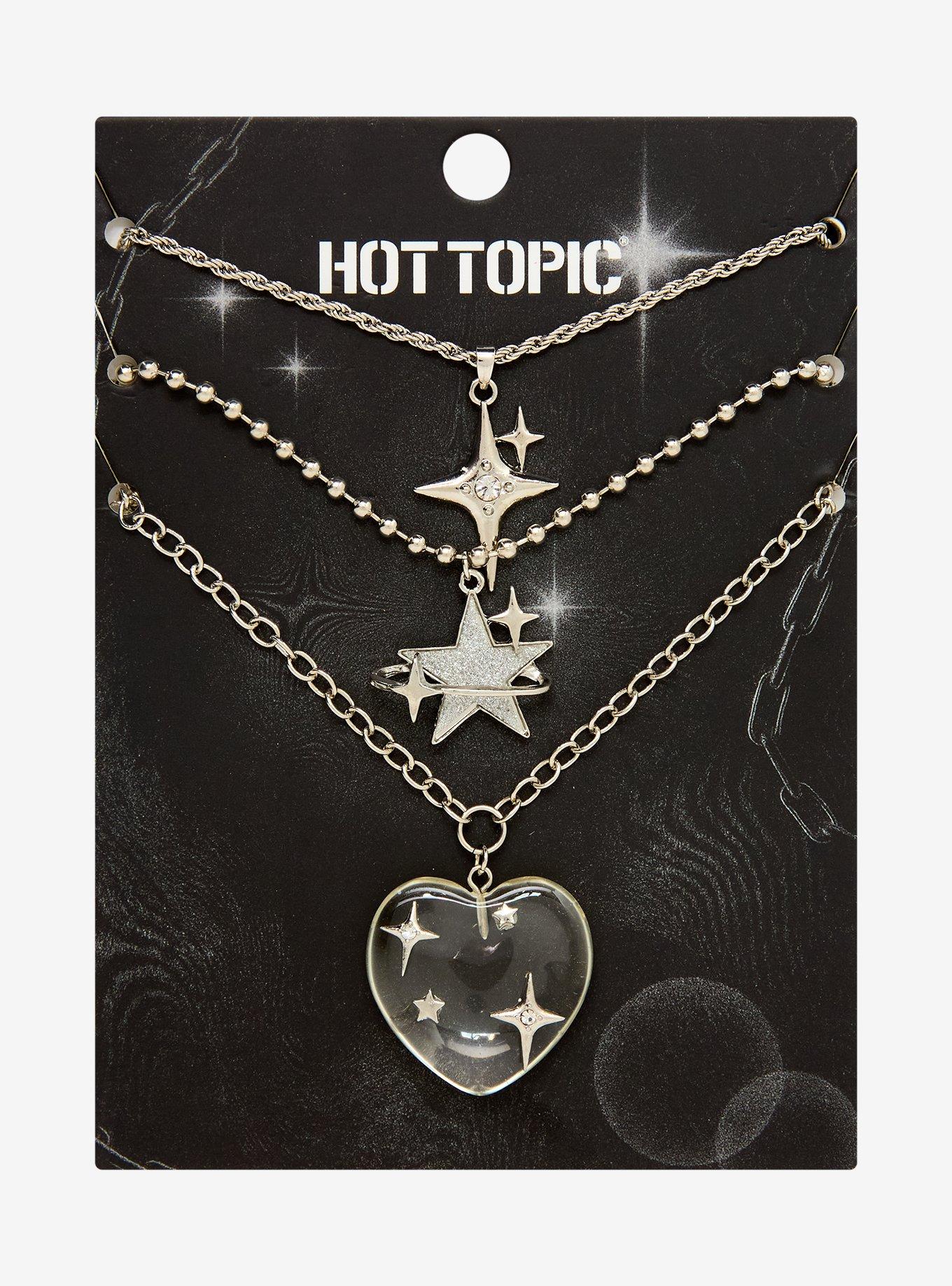 Bubble Heart Star Cluster Necklace Set, , hi-res