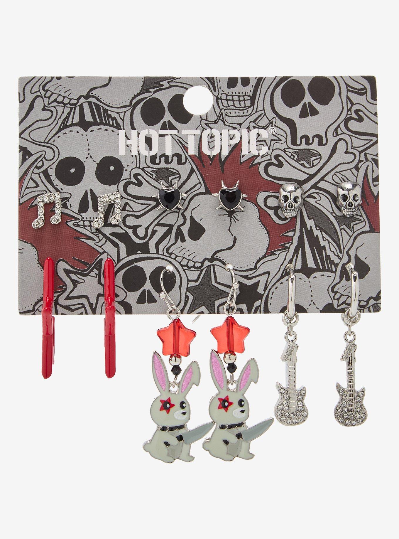 Punk Rock Bunny Earring Set, , hi-res