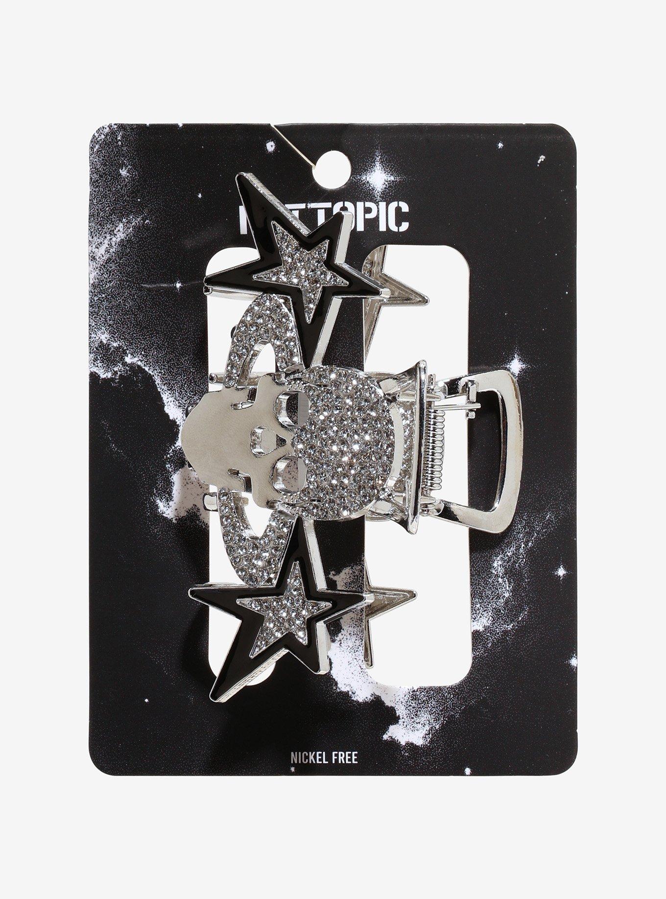 Bling Skull Star Claw Hair Clip, , hi-res
