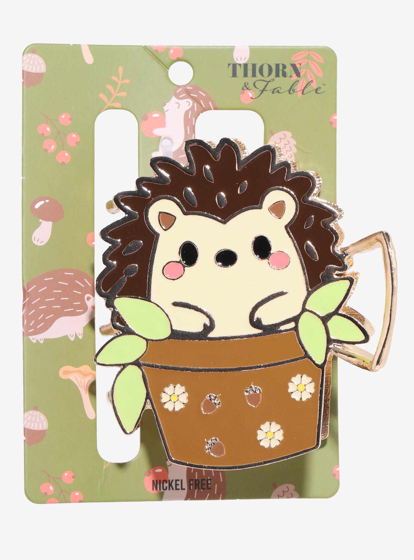 Thorn & Fable Hedgehog Planter Claw Hair Clip, , hi-res