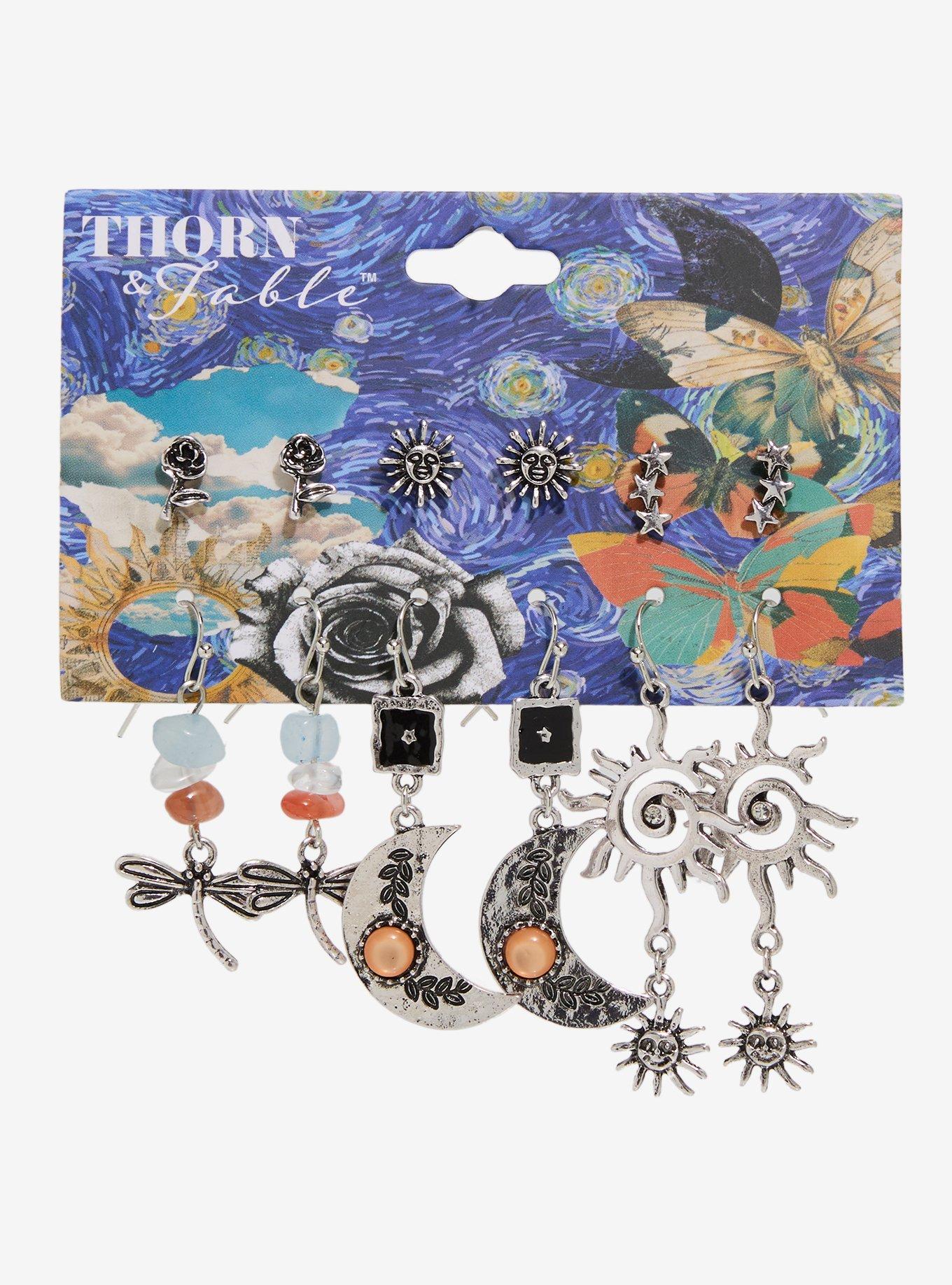 Thorn & Fable Blazing Sun Crystal Earring Set, , hi-res