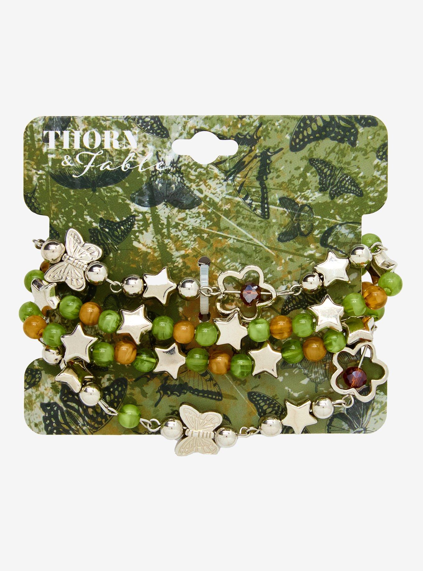 Thorn & Fable Earth Tone Star Flower Bracelet Set, , hi-res