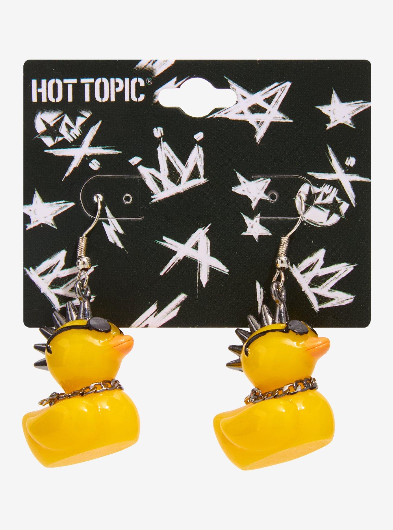 Punk Rubber Duck Drop Earrings, , hi-res