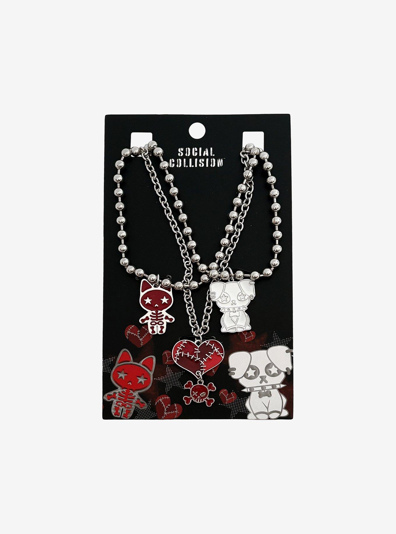 Social Collision Emo Pets Necklace Set, , hi-res