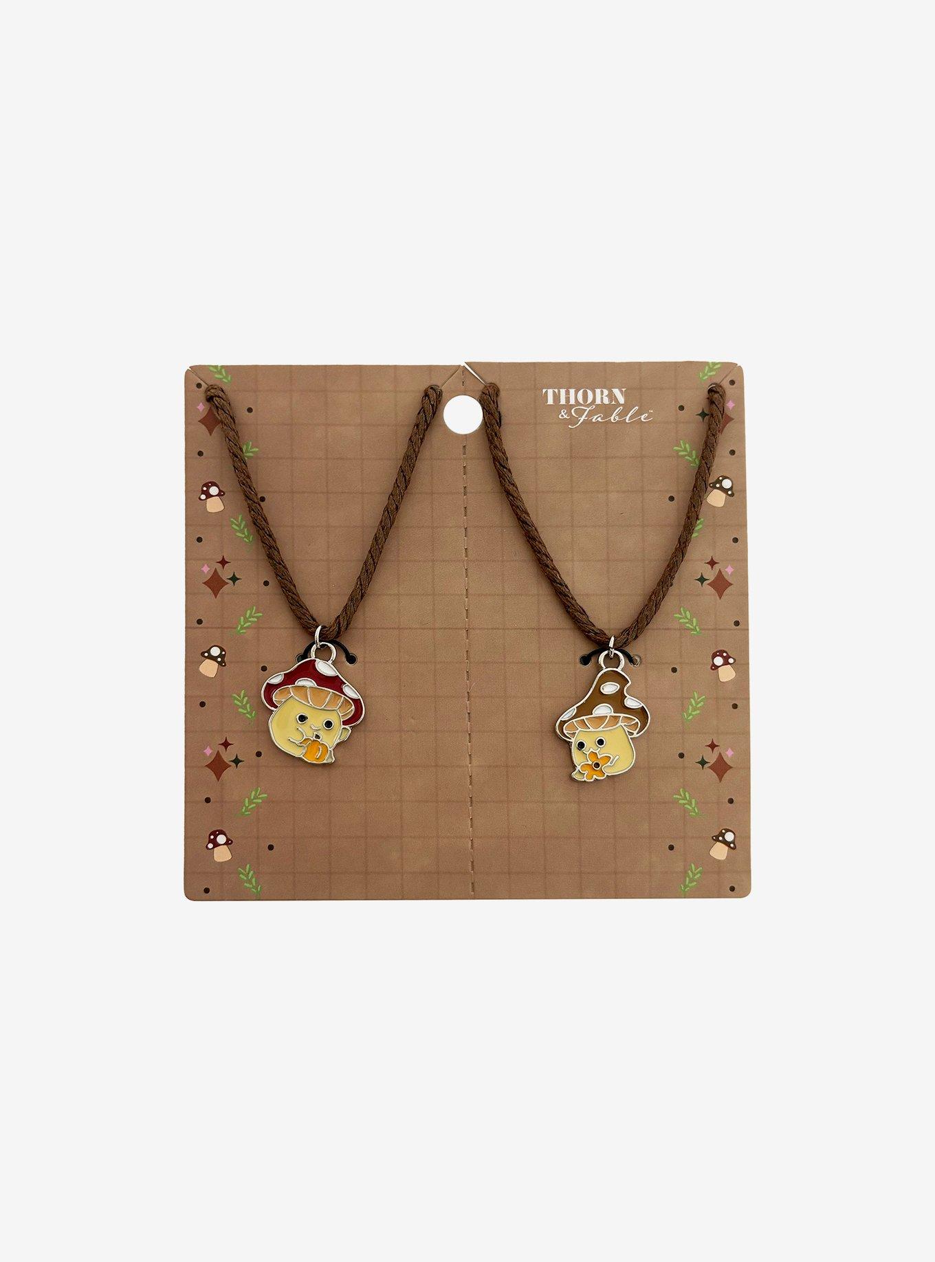 Thorn & Fable Mushrooms Best Friend Cord Necklace Set, , hi-res