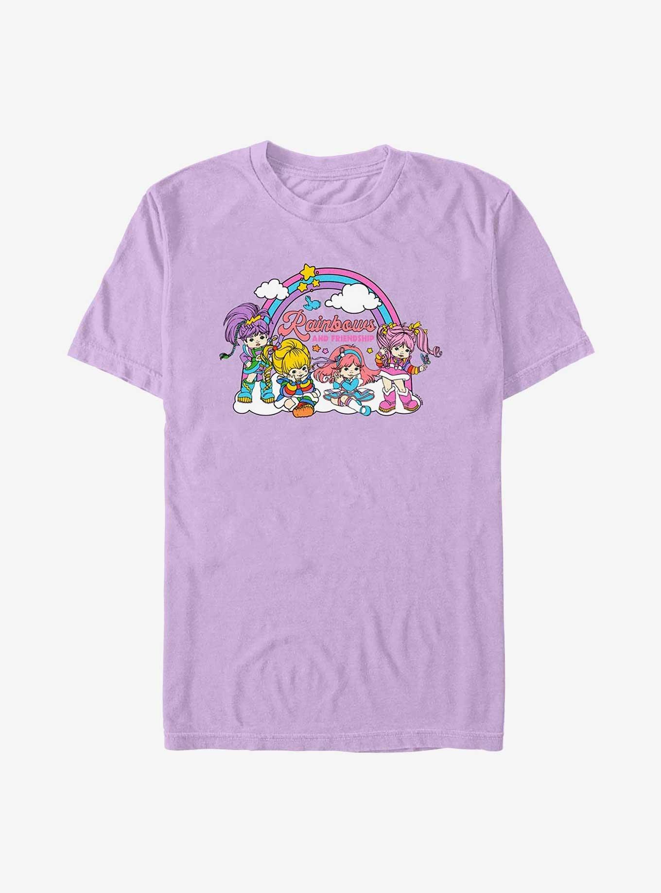 Rainbow Brite Rainbows And Friendship Garment Dye T-Shirt, ORCHID, hi-res