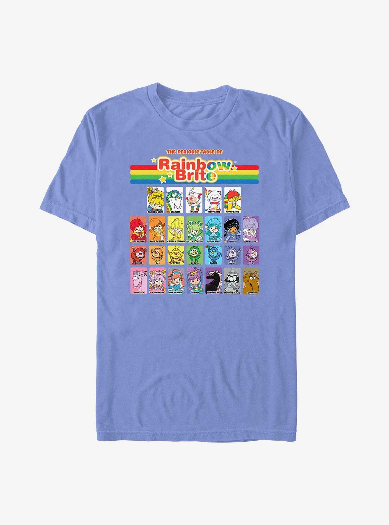 Rainbow Brite Table Of Color Garment Dye T-Shirt, MYSTICBLUE, hi-res