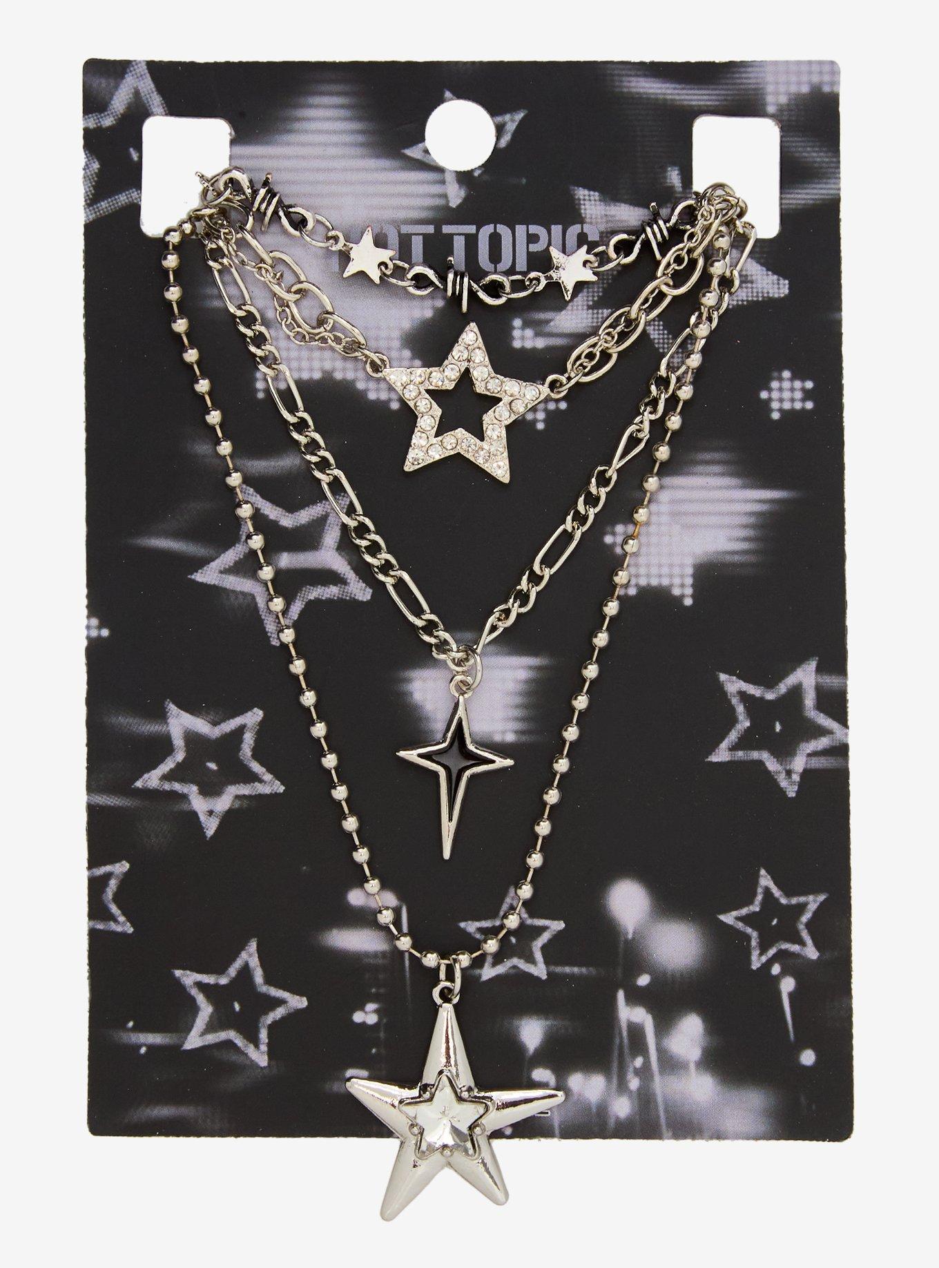Star Pendants Chain Necklace Set, , hi-res